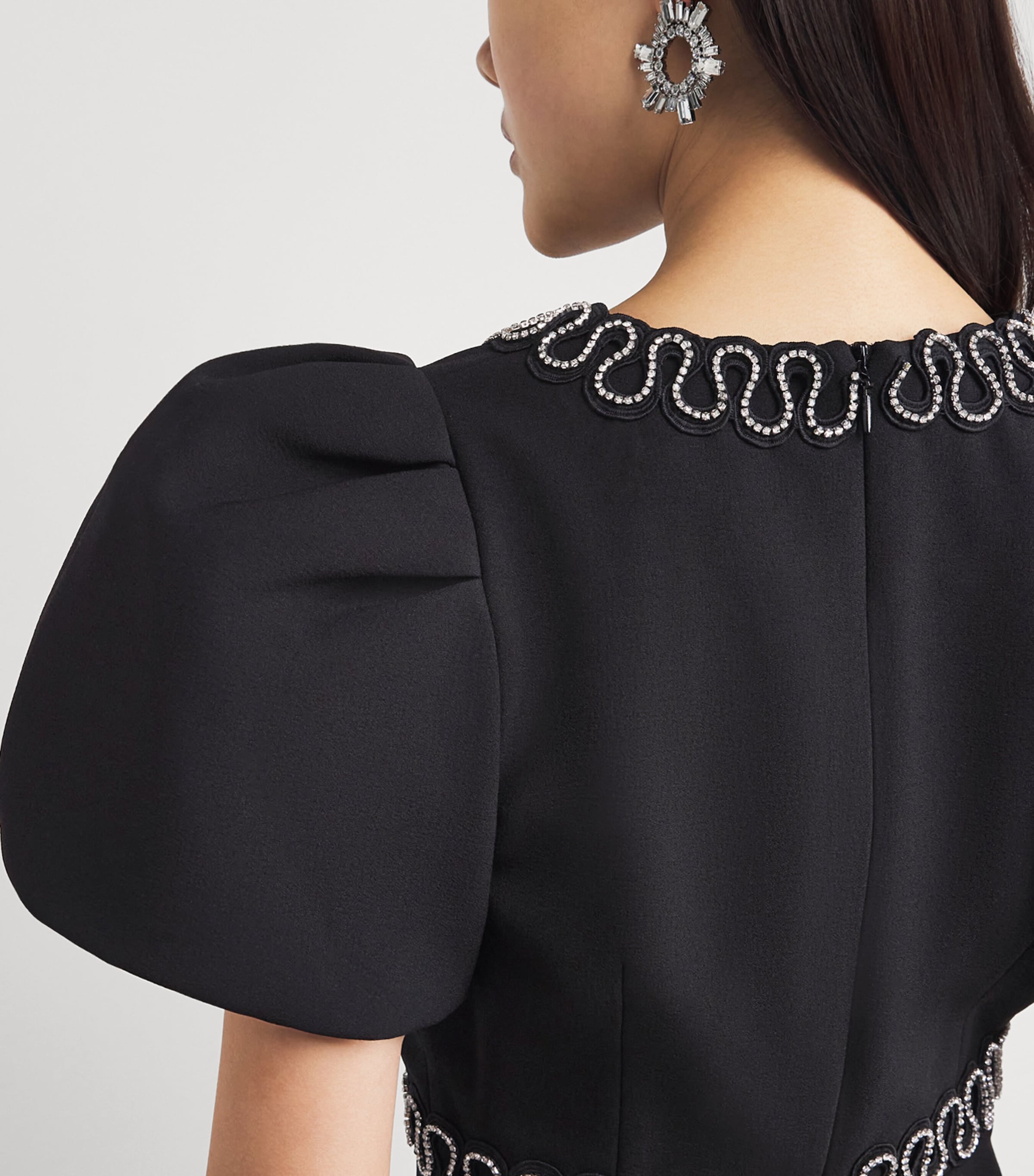 Embellished Nyx Midi Dress BLACK Image 6