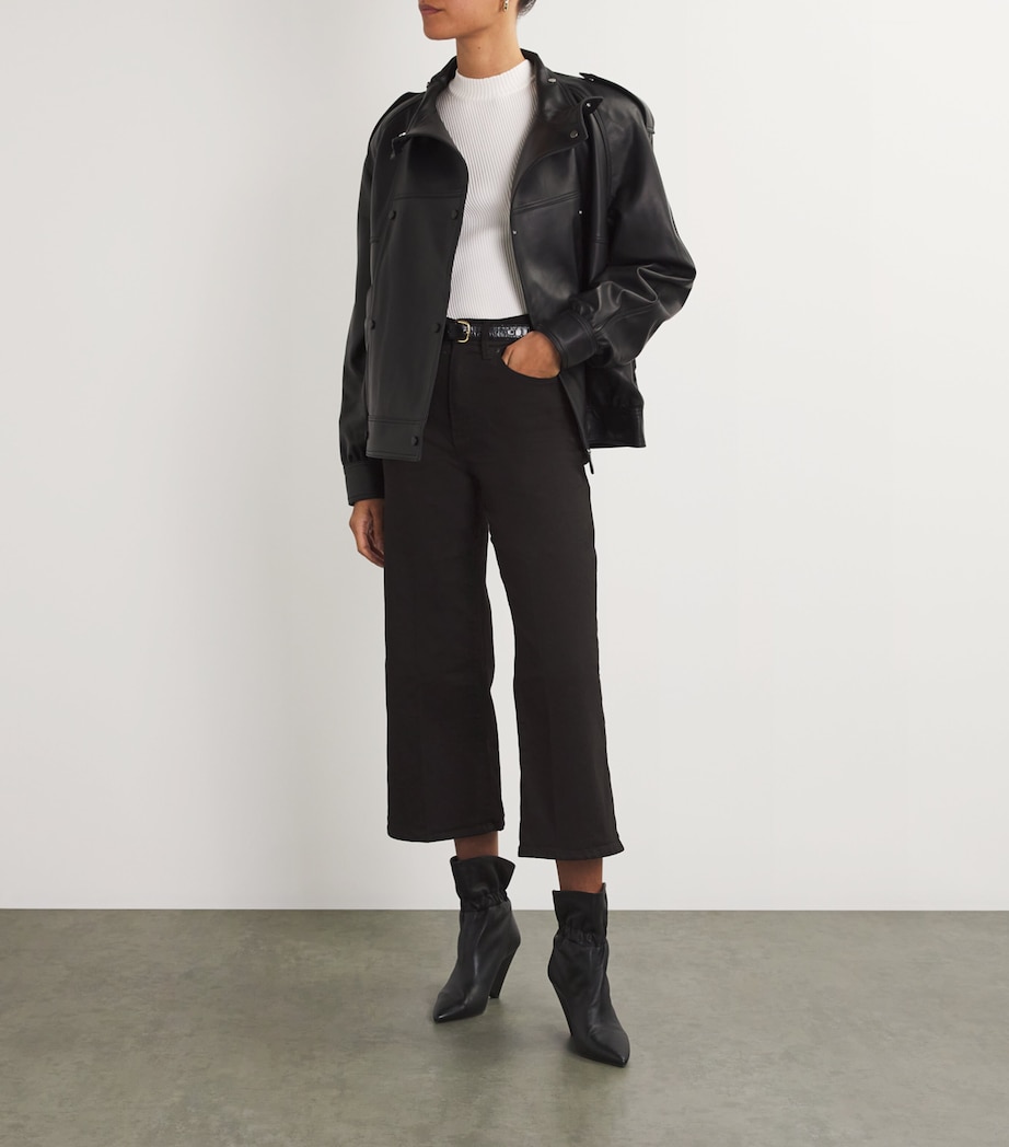 Good Waist Cropped Palazzo Jeans BLACK001 Image 2