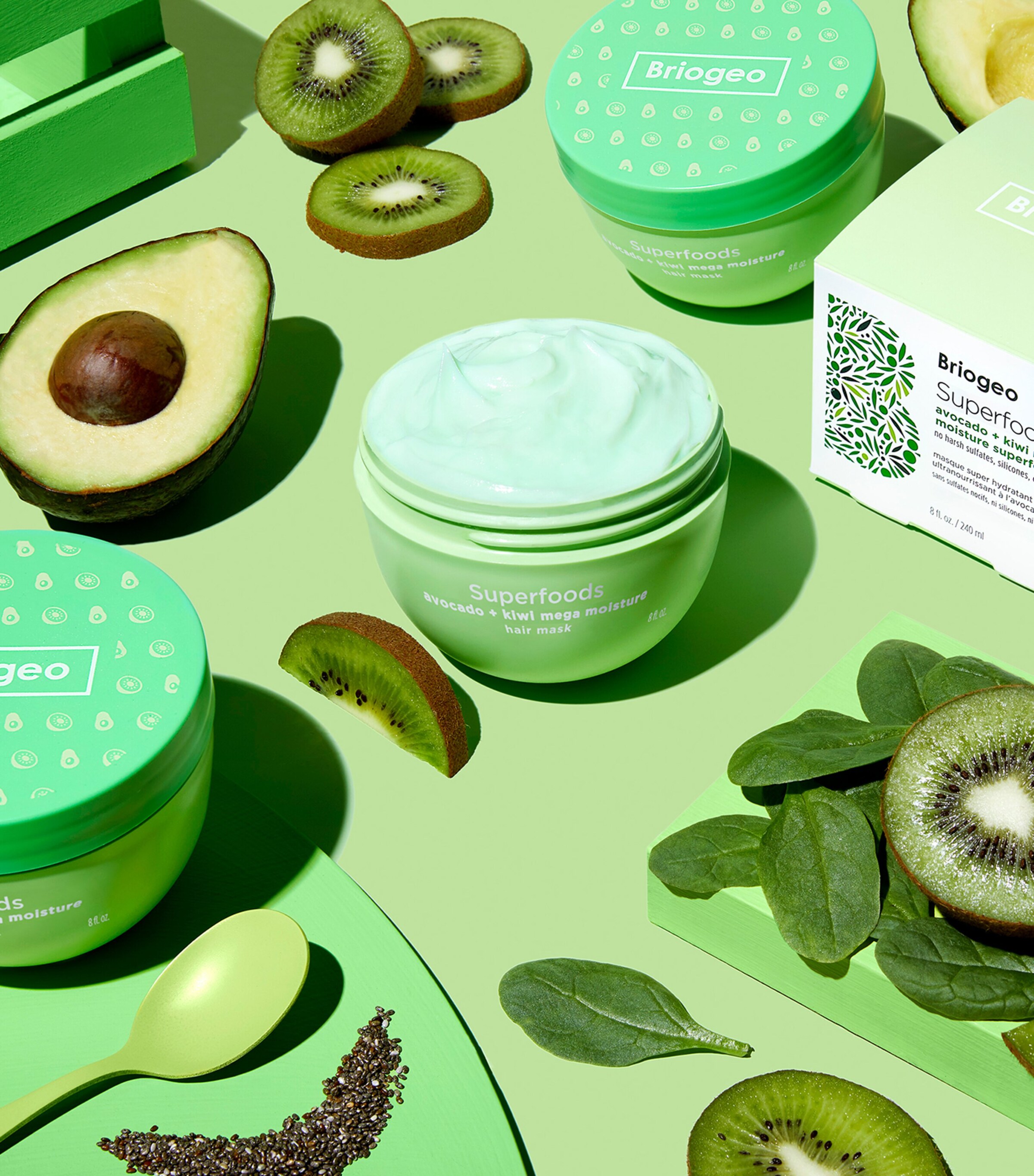 Briogeo Superfoods Avocado + Kiwi Mega Moisture Superfood Mask (240ml) Image 6