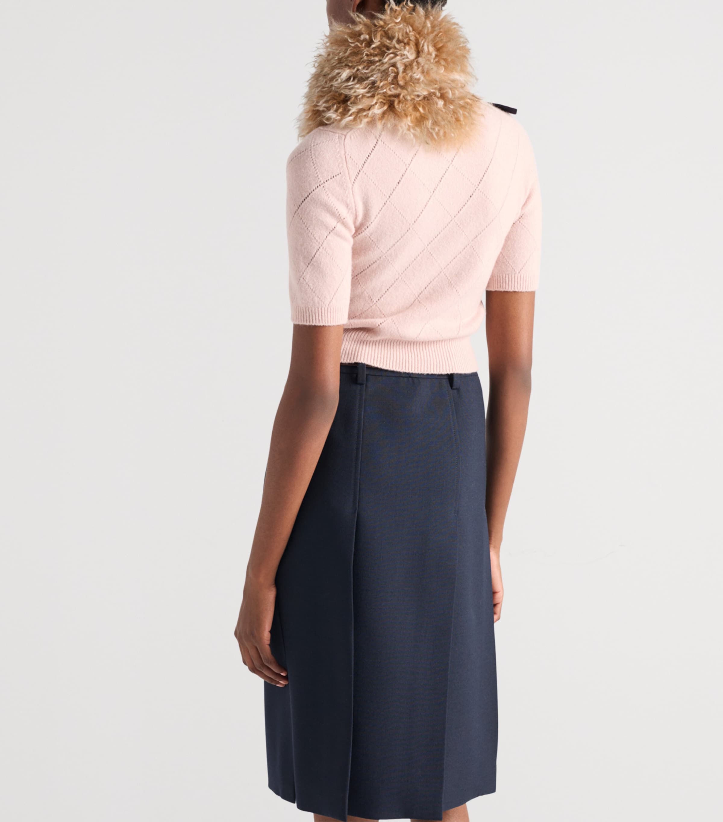 Cashmere Short-Sleeve Sweater F0028 Image 5