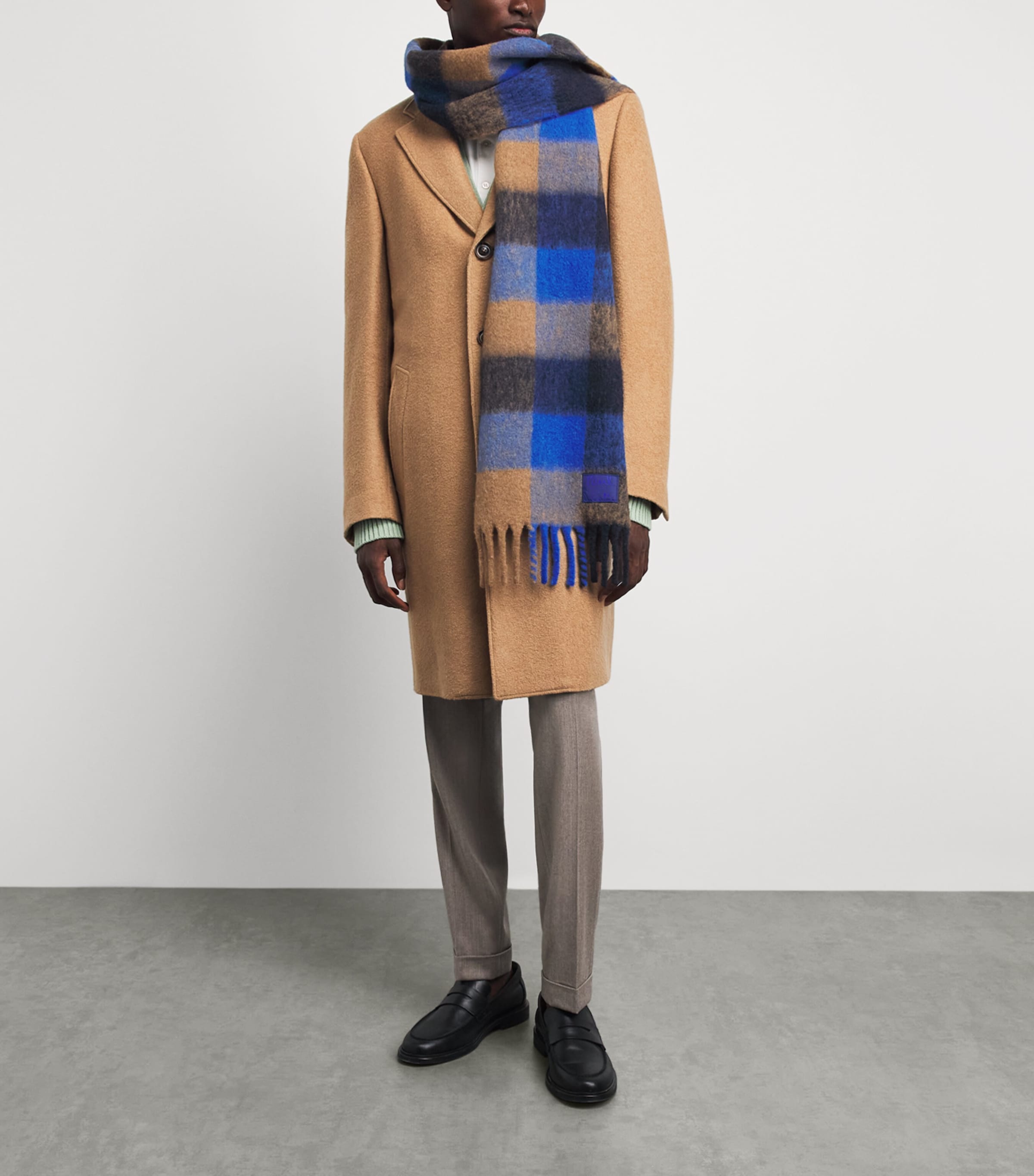 Paul Smith Alpaca-Blend Check Scarf Image 2