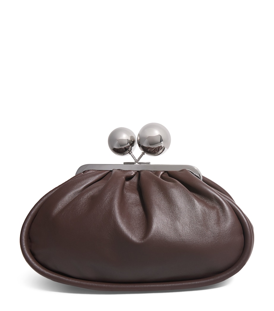 Medium Leather Pasticcino Clutch Bag BROWN Image 1