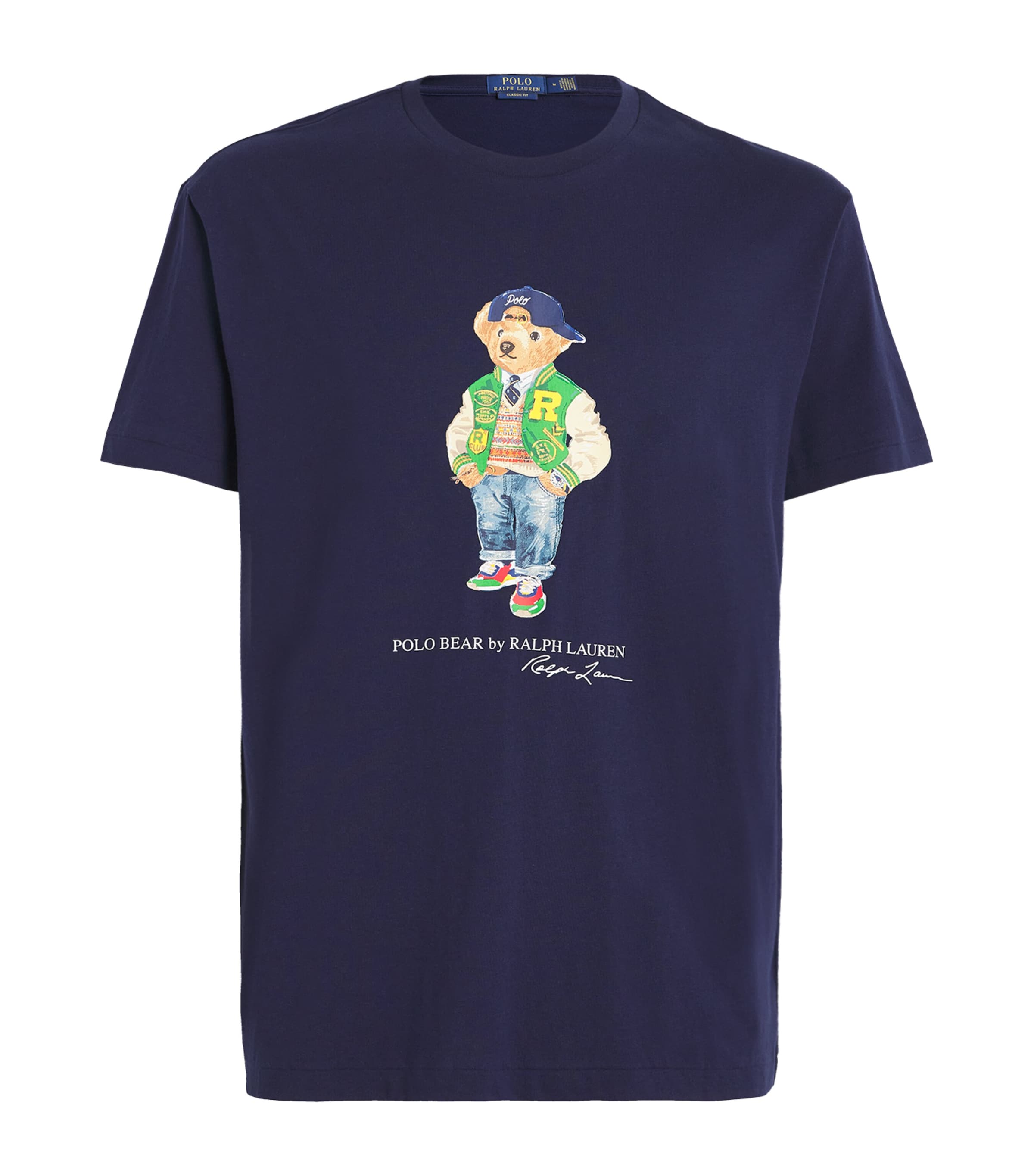 Polo Ralph Lauren Cotton Polo Bear T-shirt In Navy