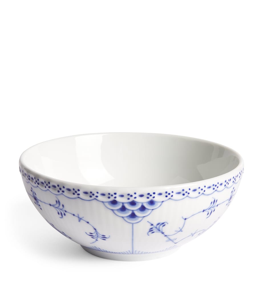 Blue Fluted Half Lace Korean Deep Bowl (14.5cm) BLUE Image 1