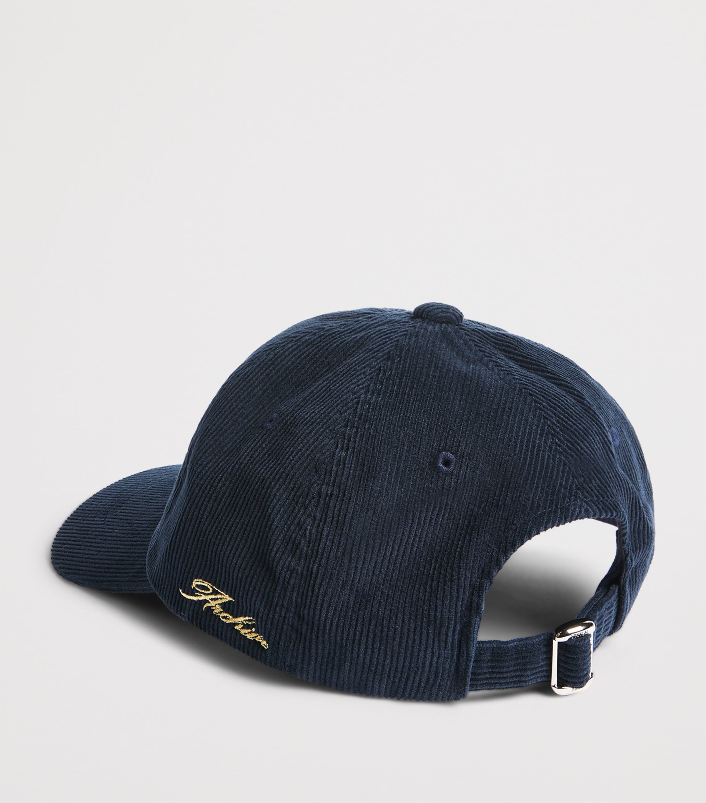 System Cotton Corduroy Embroidered Logo Cap Dark Navy Image 3