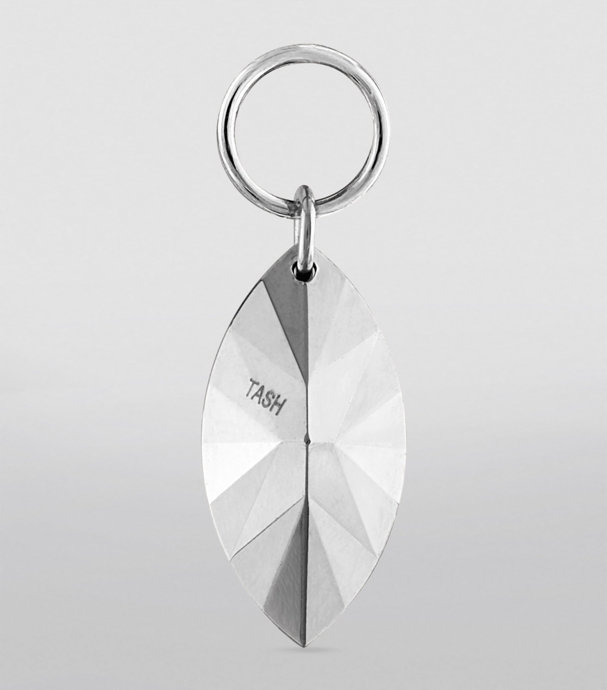 Faceted Gold Marquise Charm (9mm) WHITE GOLD Image 4