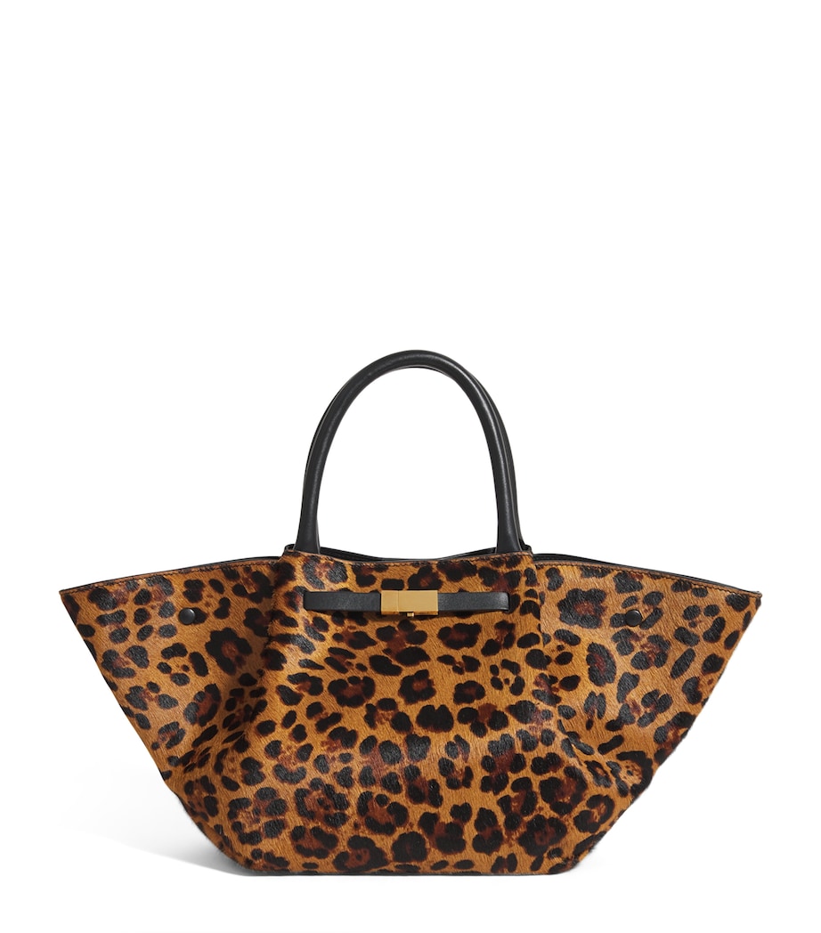Medium Leopard-Effect Calf Hair New York Tote Bag LEOPRD EFFCT/BLK F02 Image 1