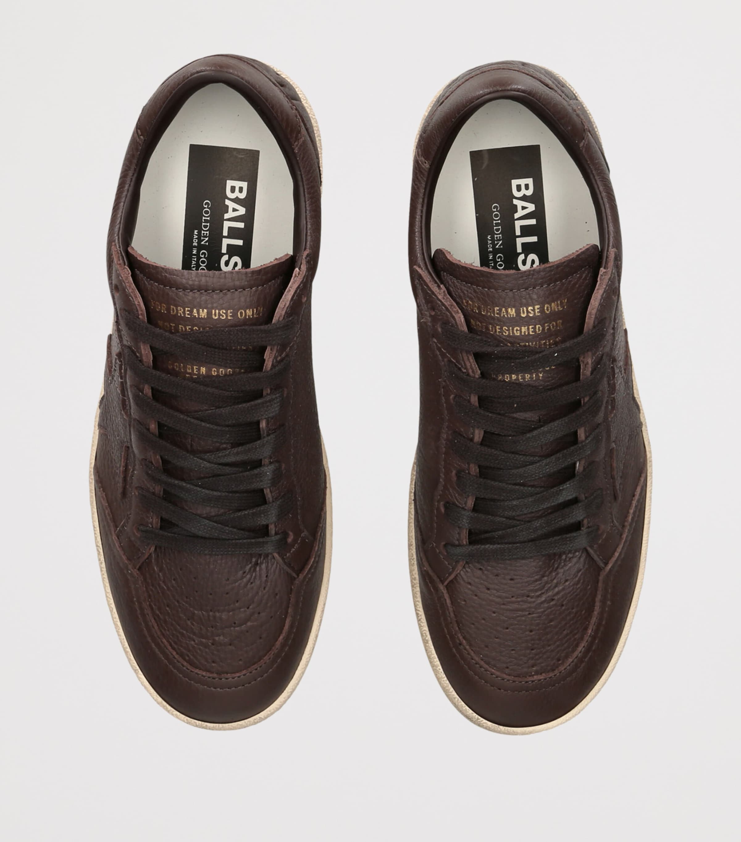Golden Goose Leather Ball Star Sneakers Dark Brown Image 3