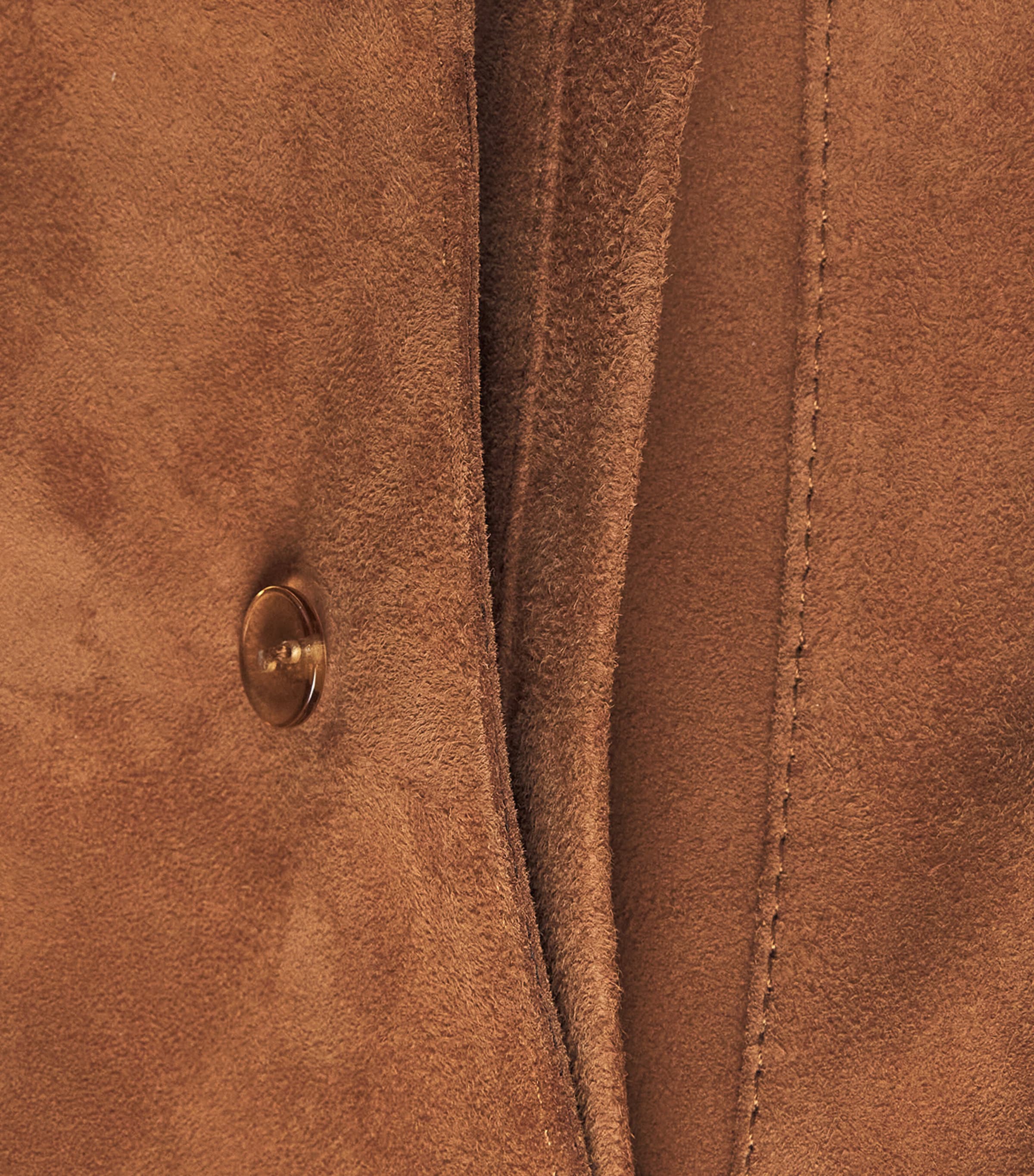 Arma Womens Lamb Suede Maeve Jacket Whiskey Image 6