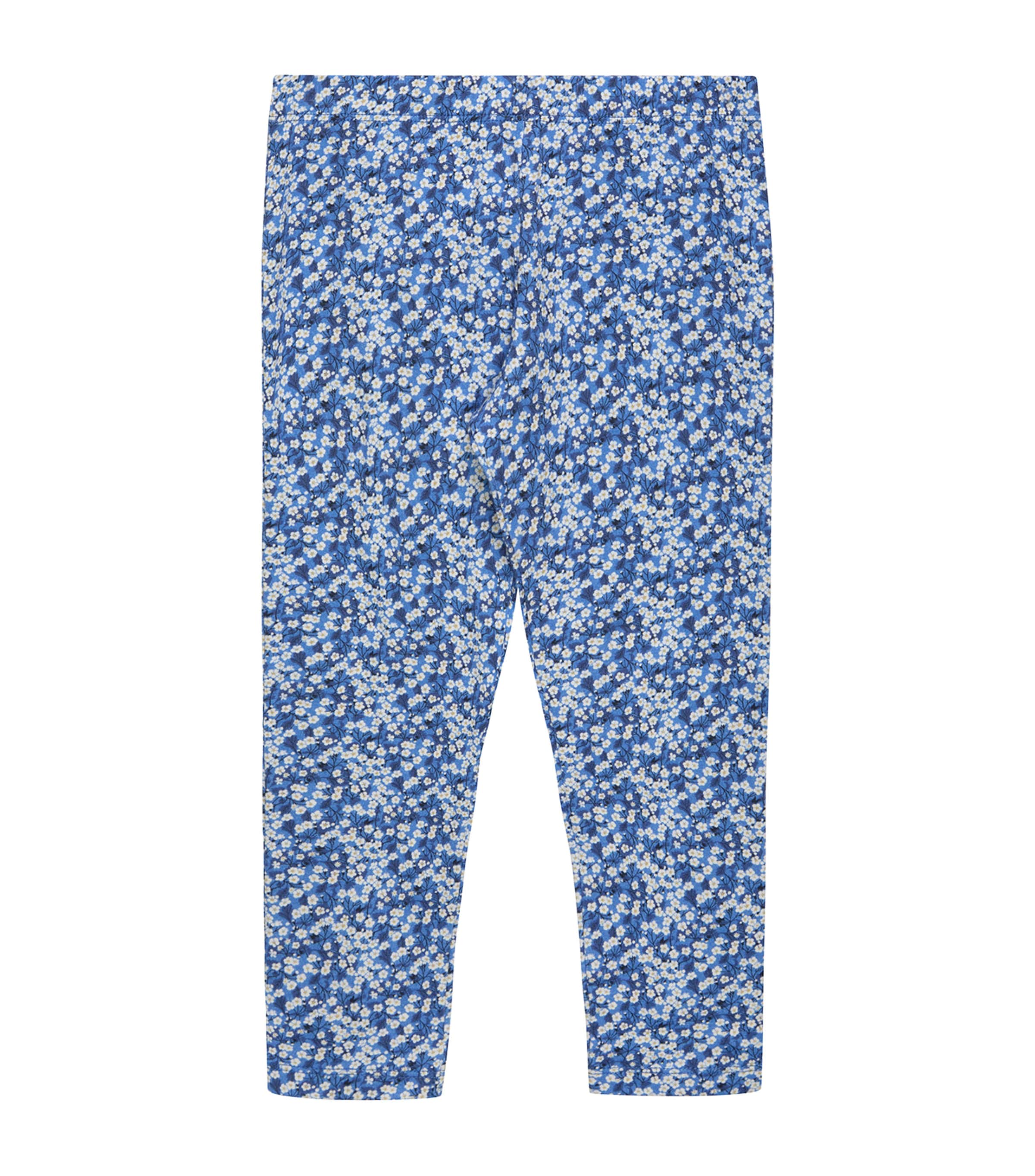 Trotters Mitsi Floral Leggings (6-11 Years) Blue Image 1