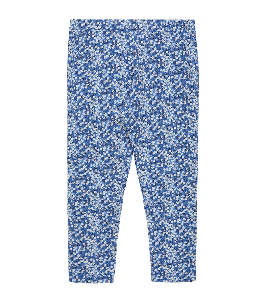 Trotters Mitsi Floral Leggings (6-11 Years) Blue Image 1