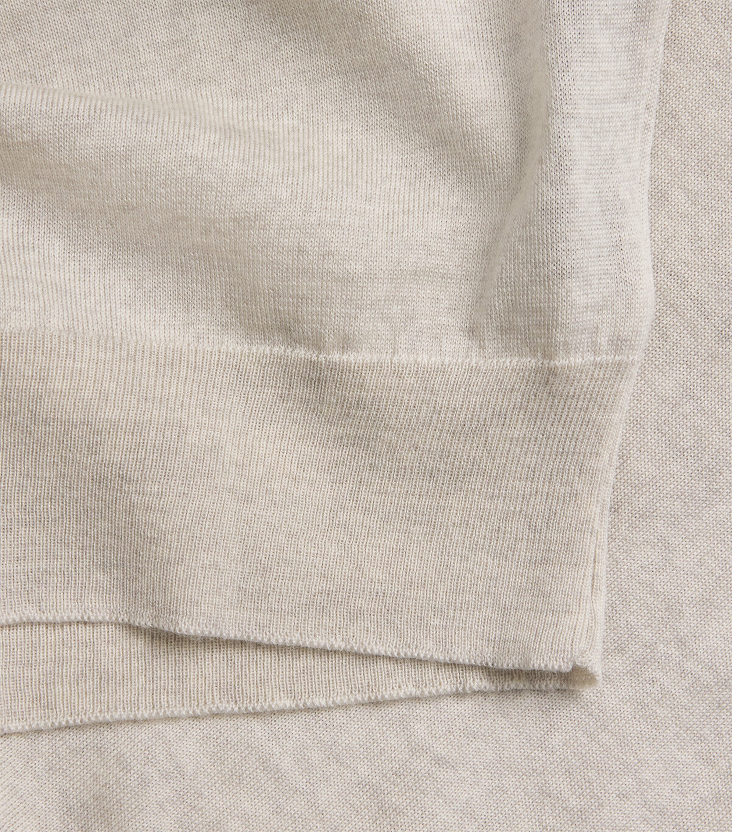 Alan Scott Mens Superfine Merino Wool Rollneck Sweater Natural Image 6