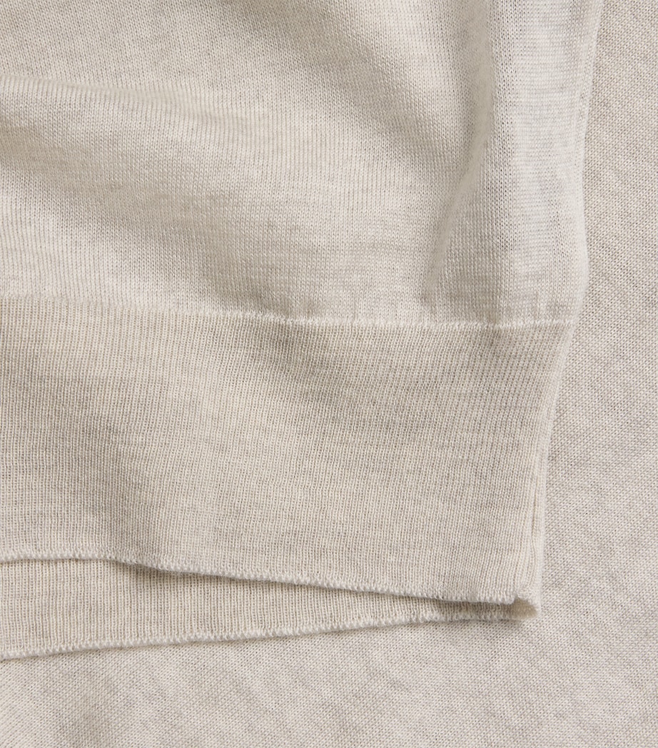 Alan Scott Mens Superfine Merino Wool Rollneck Sweater Natural Image 6