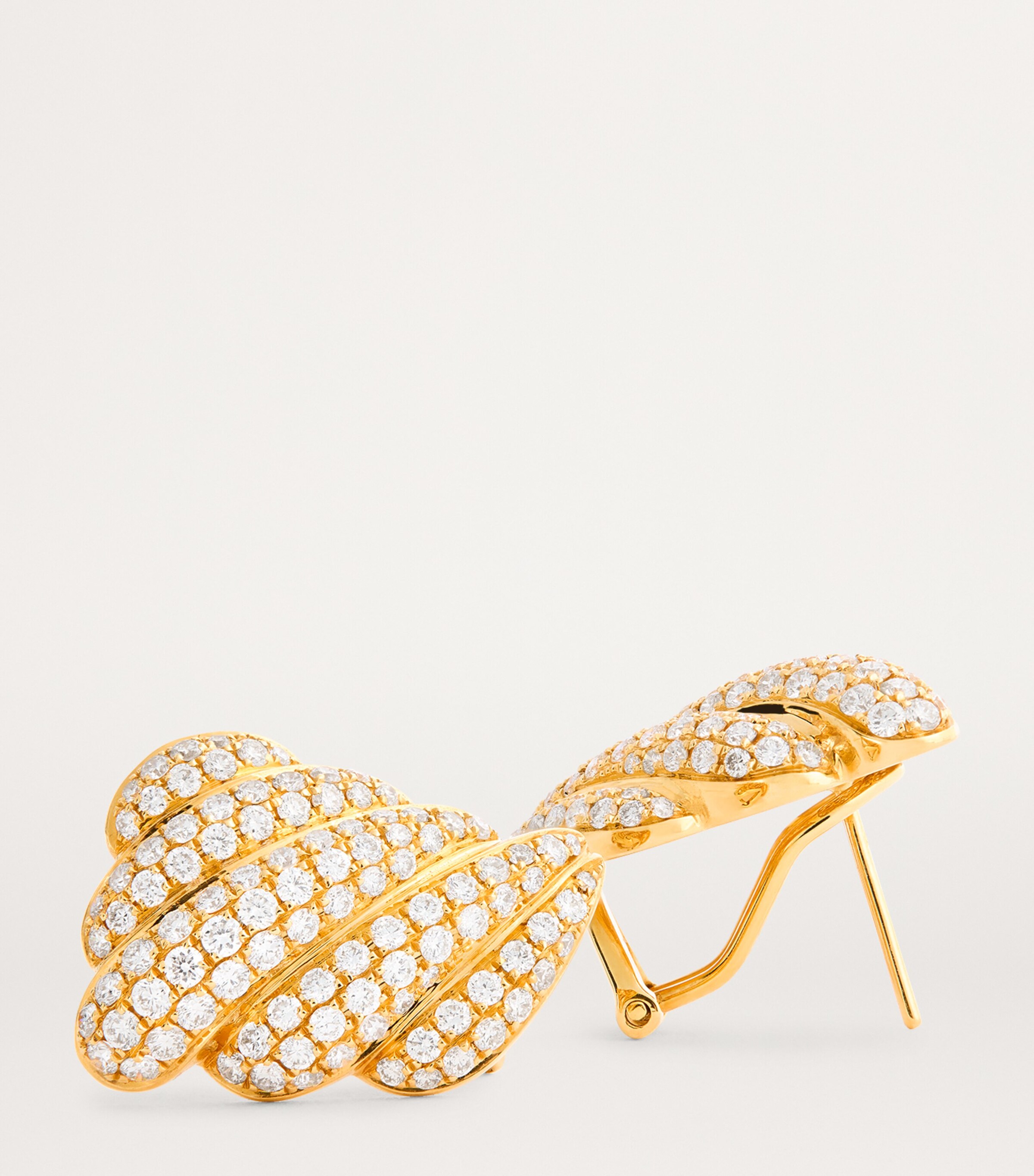 Anita Ko Yellow Gold and Diamond Croissant Earrings Yellow Gold Image 6