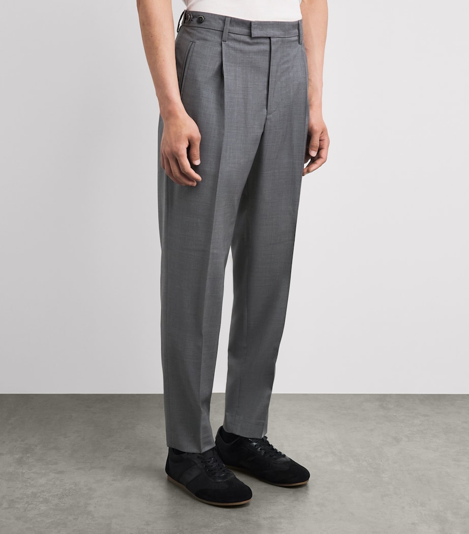 Barena Mens Cotton-Blend Slim Tailored Trousers Grigio Image 4