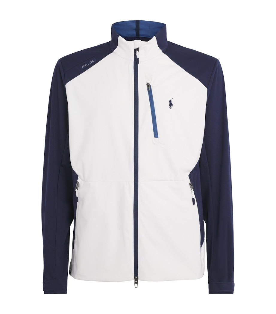 RLX Ralph Lauren Mens Colour-Block Packable Jacket White / Navy Image 1