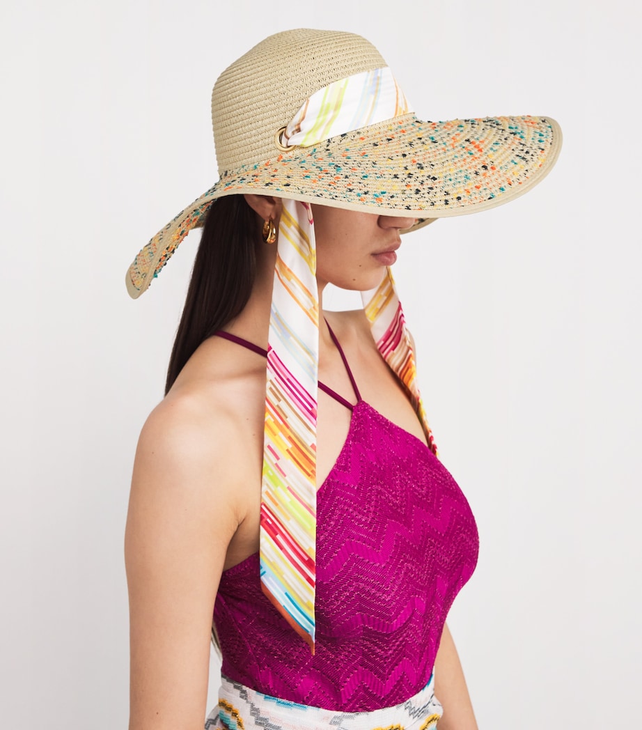 Missoni Silk-Trim Straw Hat Image 2