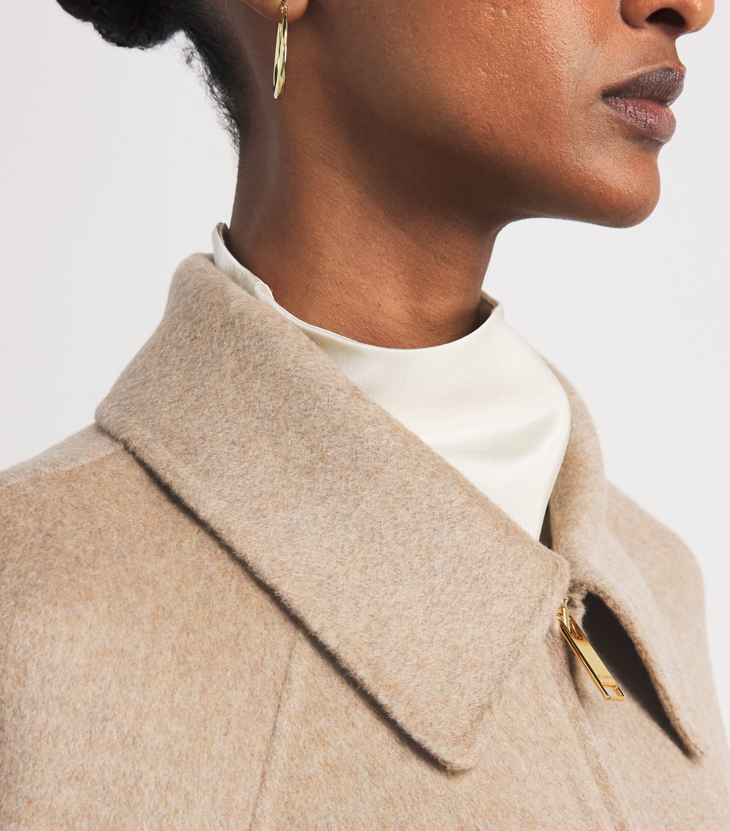 Joseph Womens Wool-Cashmere Cooksey Jacket Powder Melange Image 7