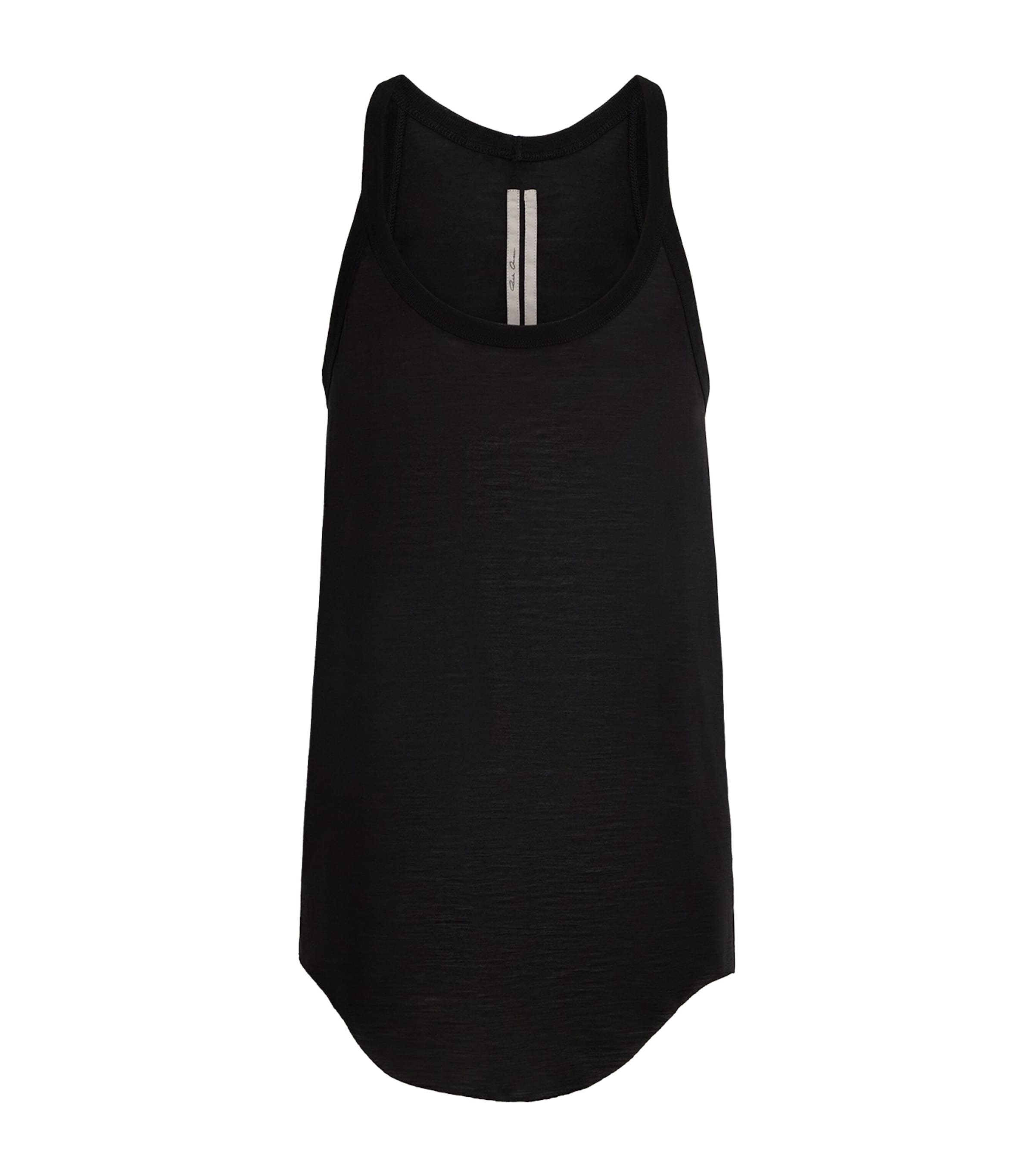 Rick Owens Mens Wool-Silk Pony Tank Top Black Image 1