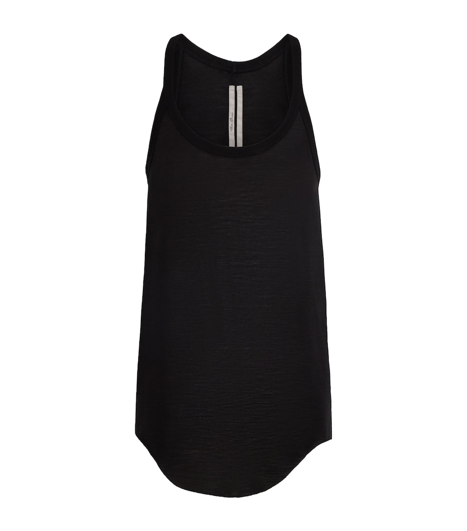 Rick Owens Mens Wool-Silk Pony Tank Top Black Image 1