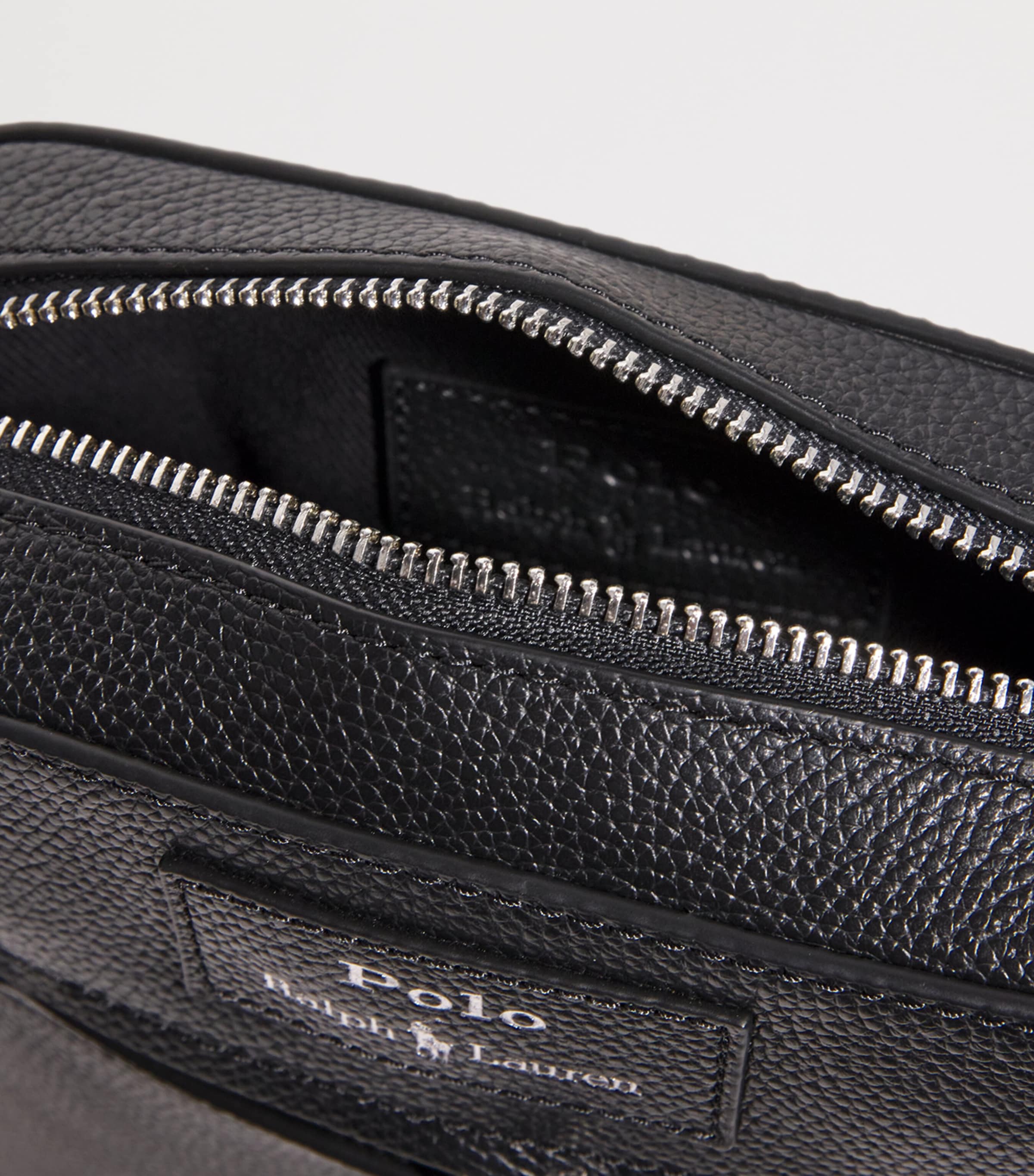 Pebbled Leather Cross-Body Bag BLACK Image 4