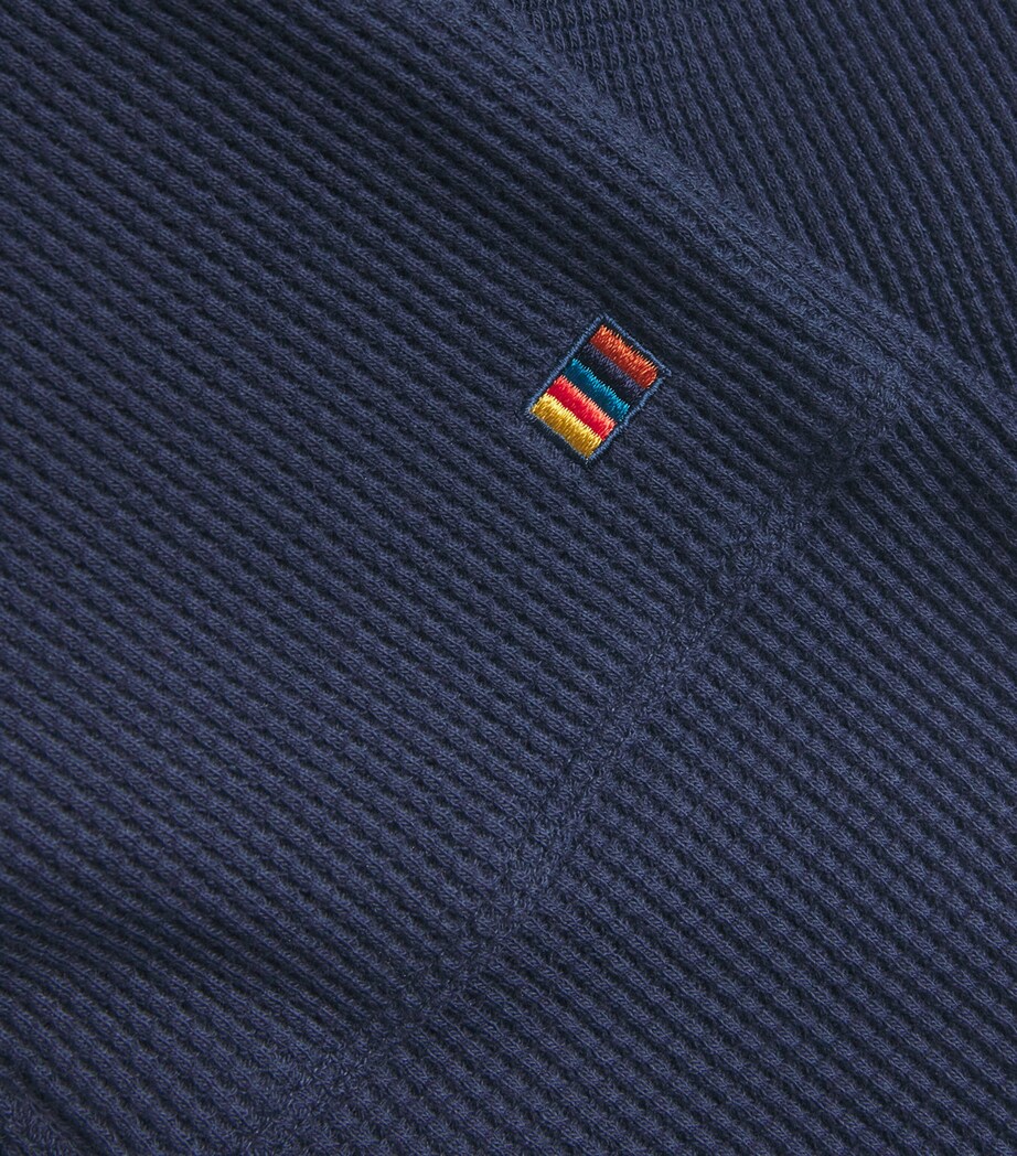 Waffle-Texture Lounge Sweatpants 49 BLUE Image 5