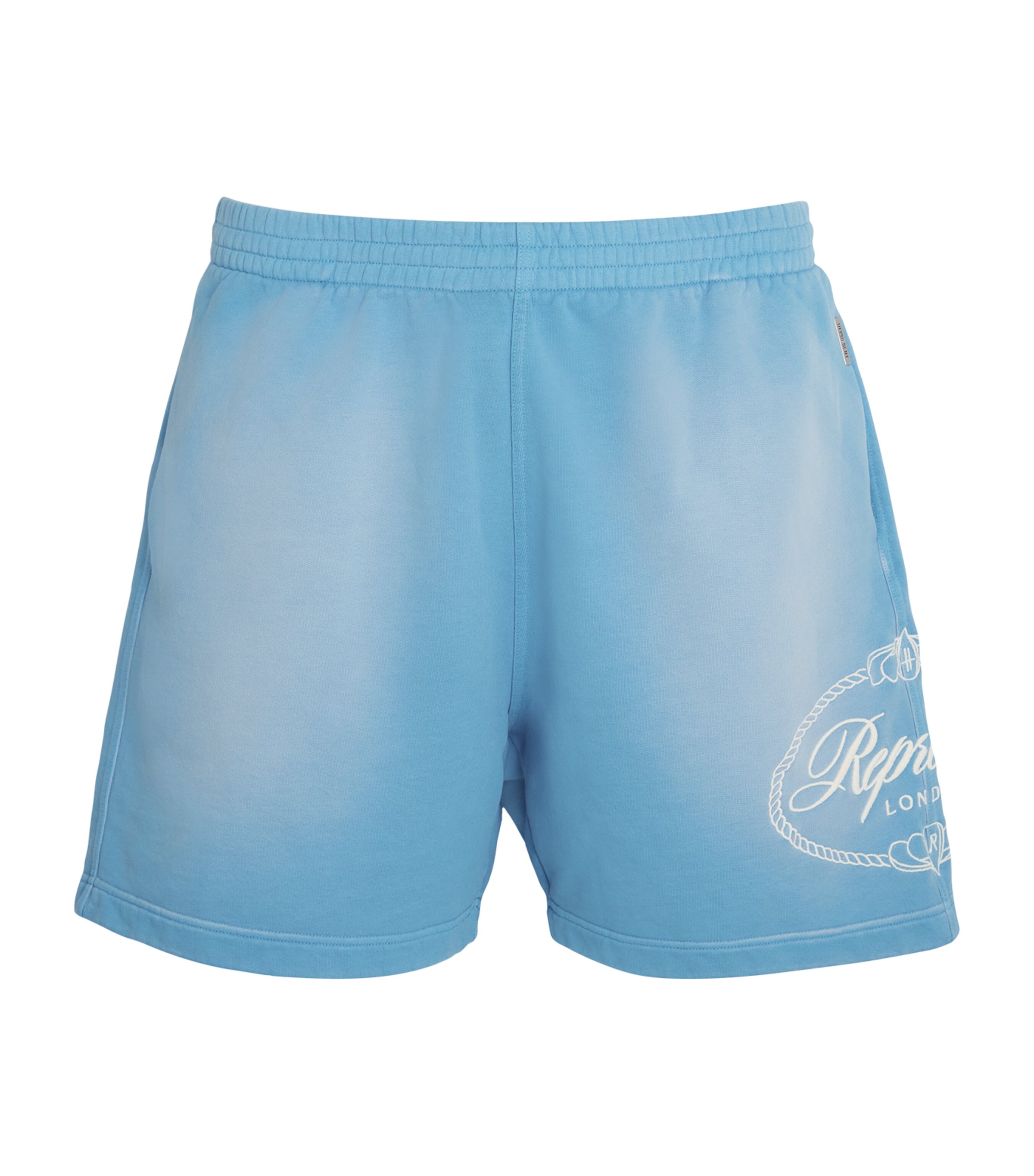 Represent X Harrods Cotton Logo Sweatshorts In Blue