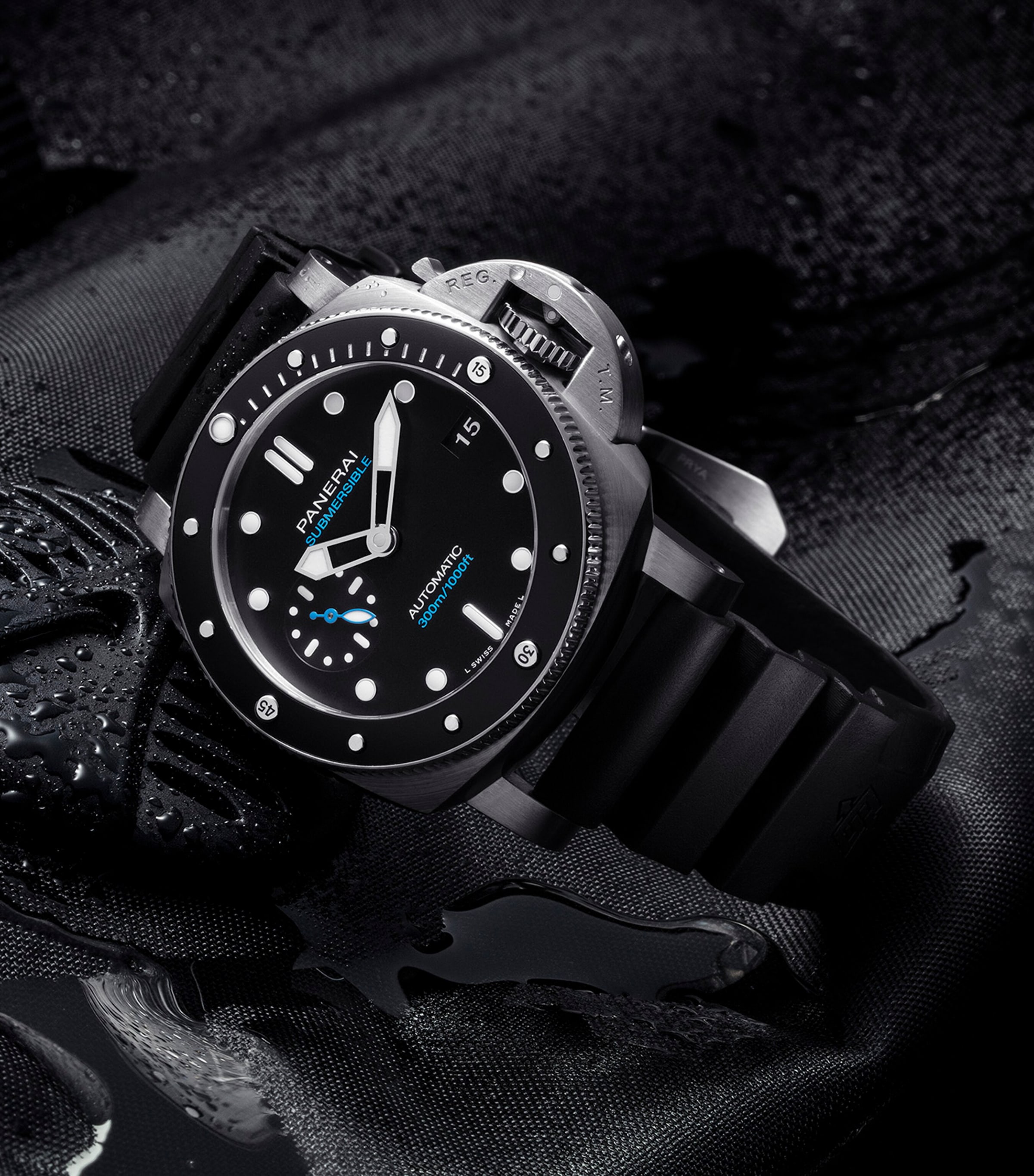 Panerai Stainless Steel Submersible Watch 42mm Black Image 4