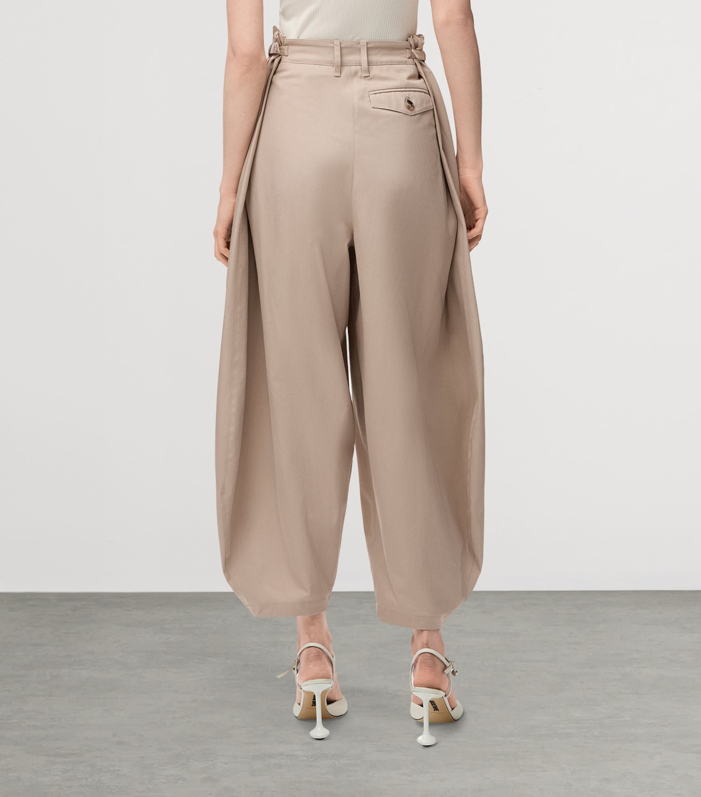 LOEWE Cotton-Silk Draped Barrel-Leg Trousers | Women Clothing | Trousers | Tailored Trousers | Workwear | Women New In | Designers | Loewe LOEWE Cotton-Silk Draped Barrel-Leg Trousers | Women Clothing | Trousers | Tailored Trousers | Workwear | Women New In | Designers | Loewe