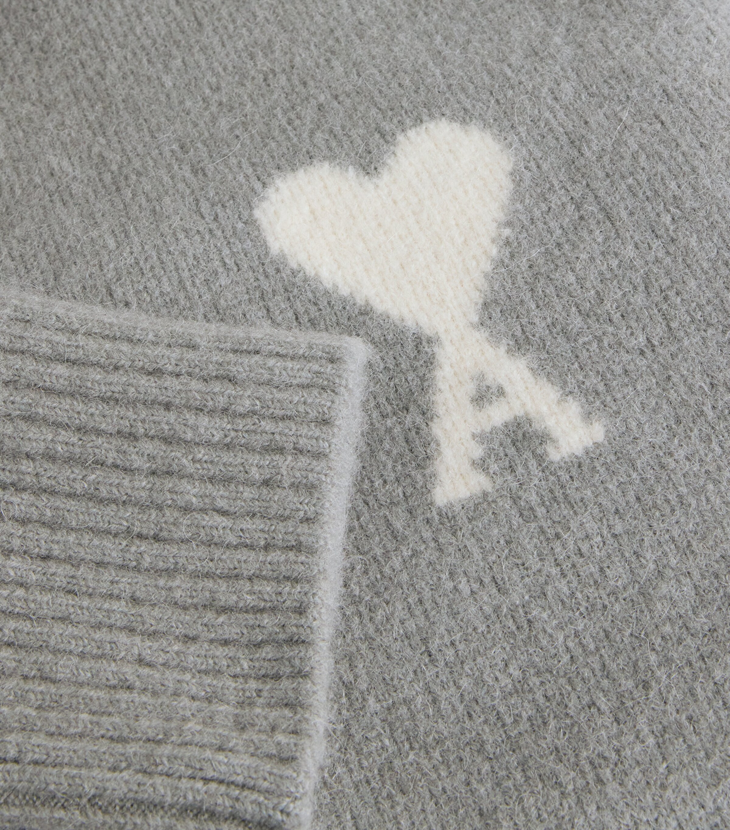 Alpaca-Blend Crew-Neck Sweater 058 - GRIS/ECRU Image 5