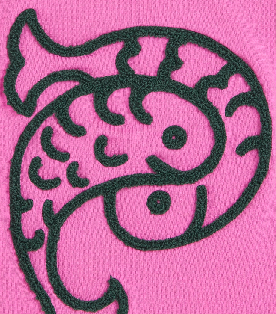 PUCCI Junior Textured Logo T-Shirt (4-14 Years) Verde/fucsia Image 3