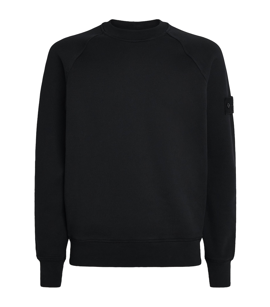 Stone Island Mens Organic Cotton Raglan-Sleeve Sweatshirt Image 1