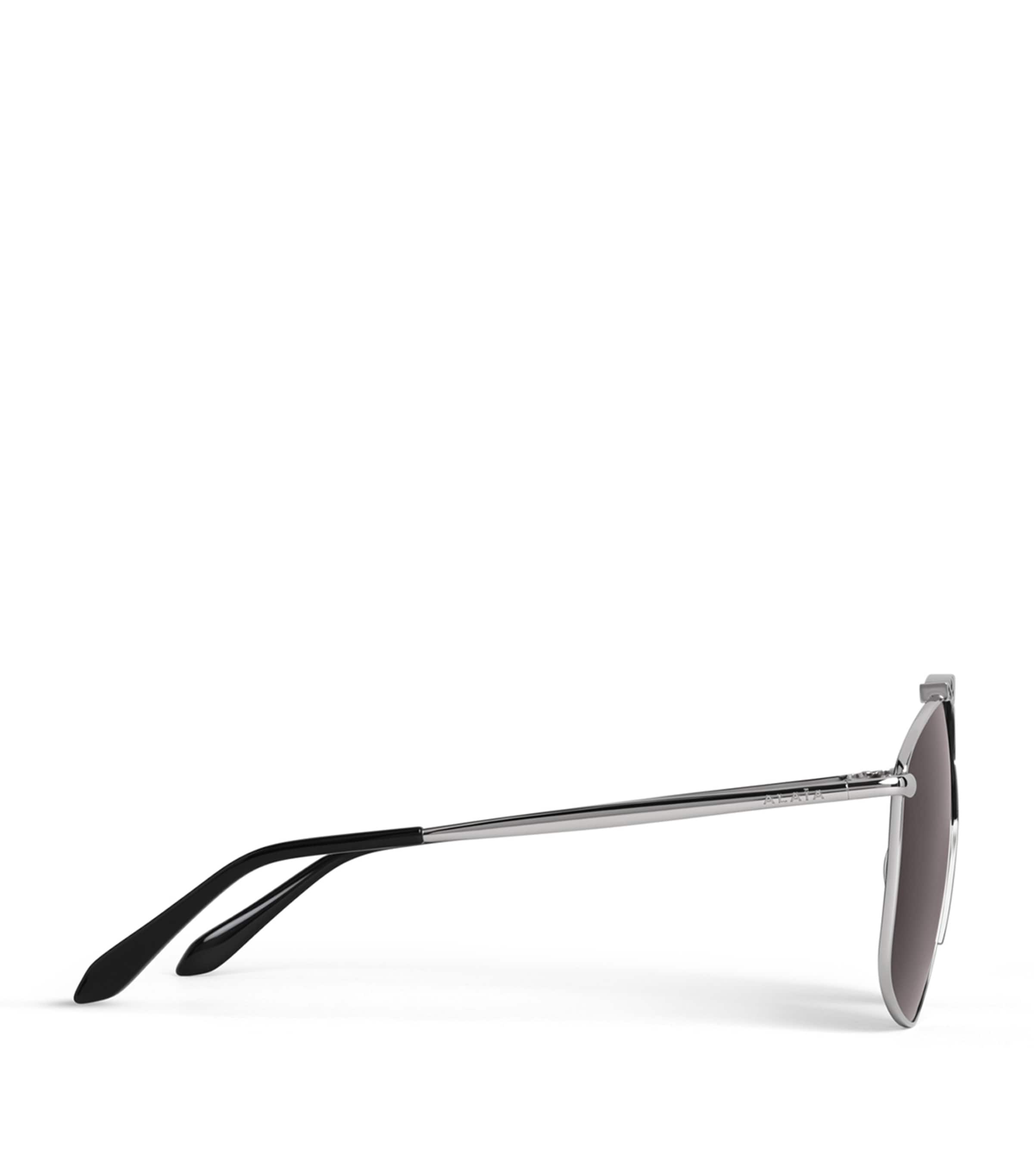 Alaïa Metal Aviator Mask Sunglasses Argent/gris Image 3