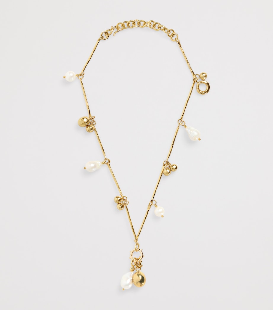 Multi Charm Alora Necklace PEARL MULTI Image 3