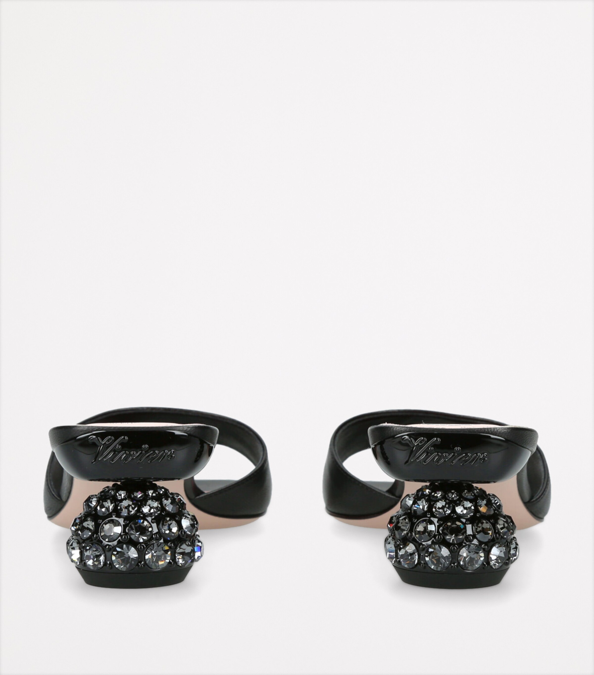 Roger Vivier Leather  Crystal-Embellished Strass Mules Black Image 2