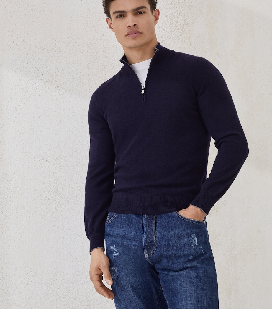 Cashmere Quarter-Zip Sweater CW425 Image 2
