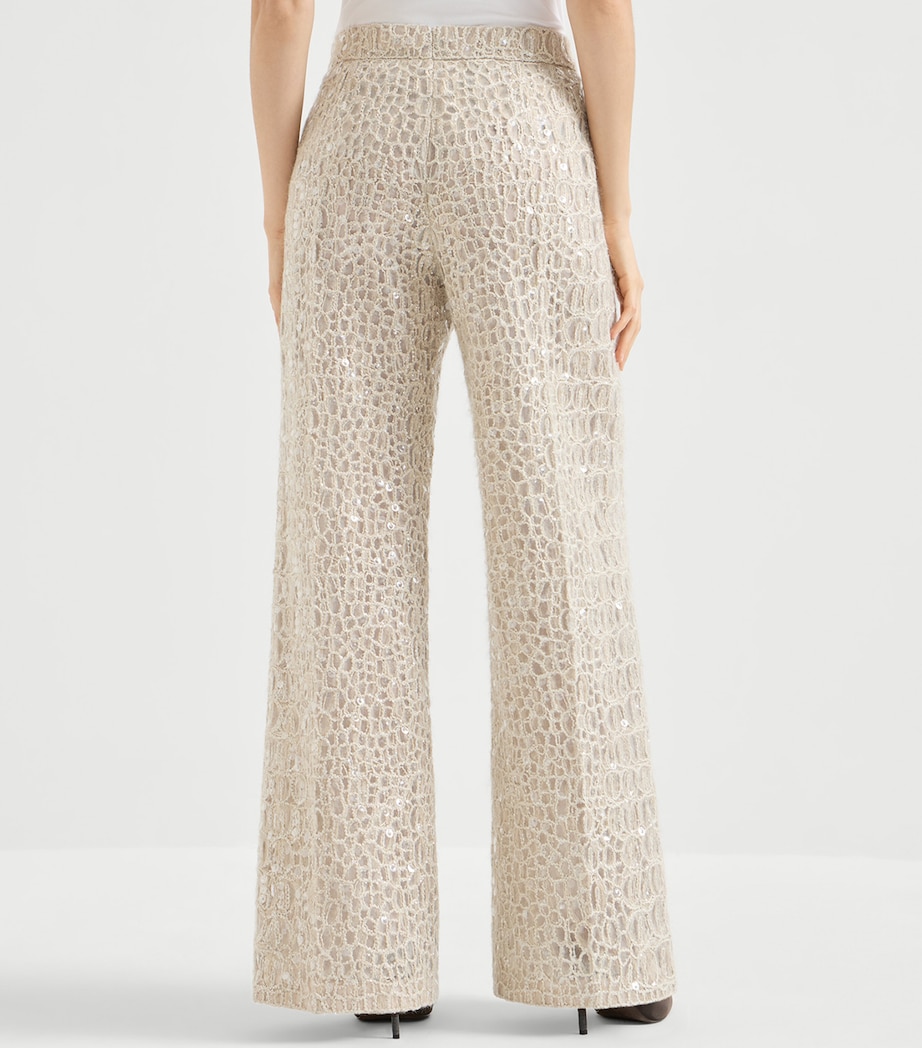 Sequin-Detail Wide-Leg Trousers CRI71 Image 5
