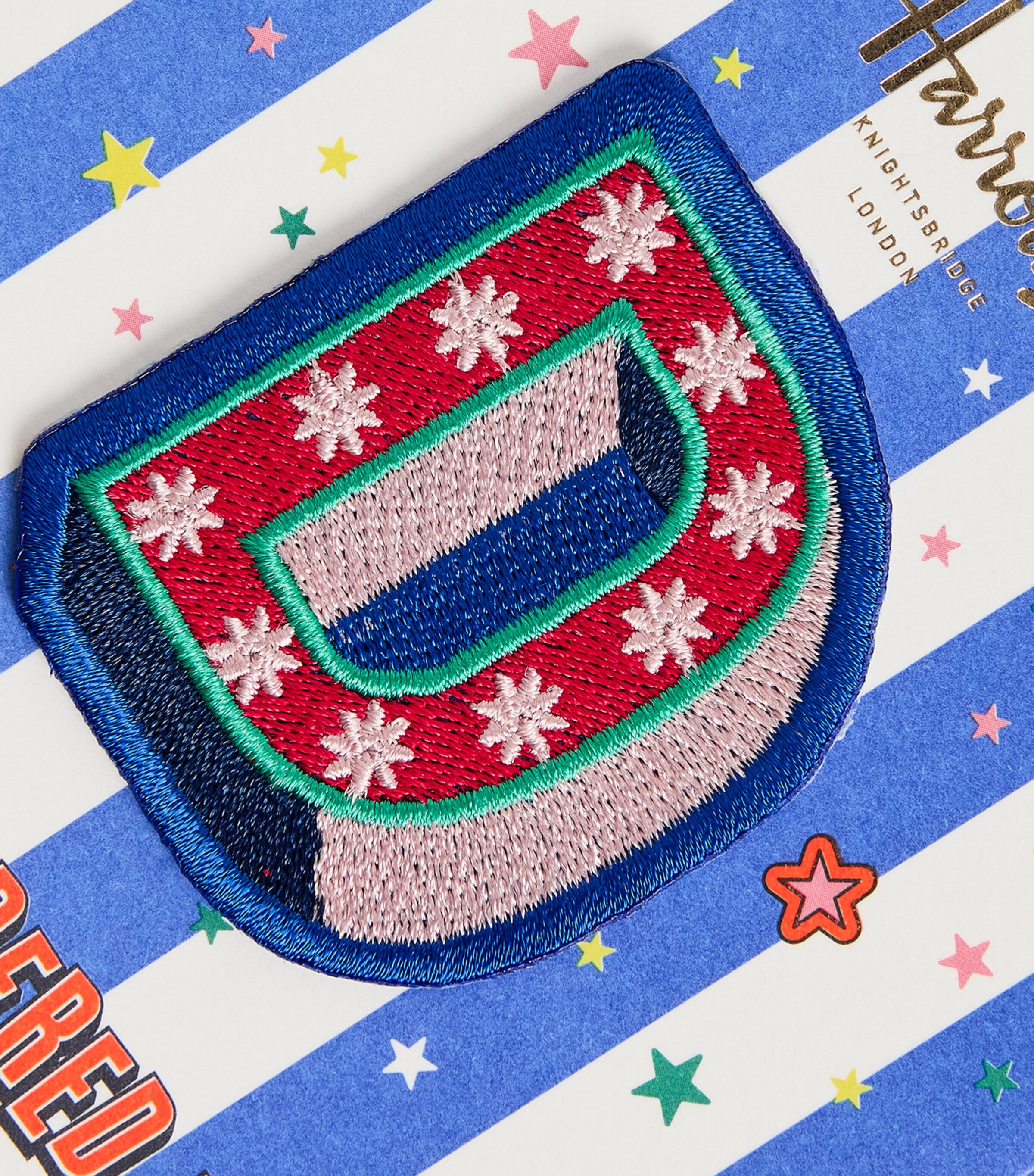 Harrods Alphabet Iron-On Embroidered Patch - D Image 2