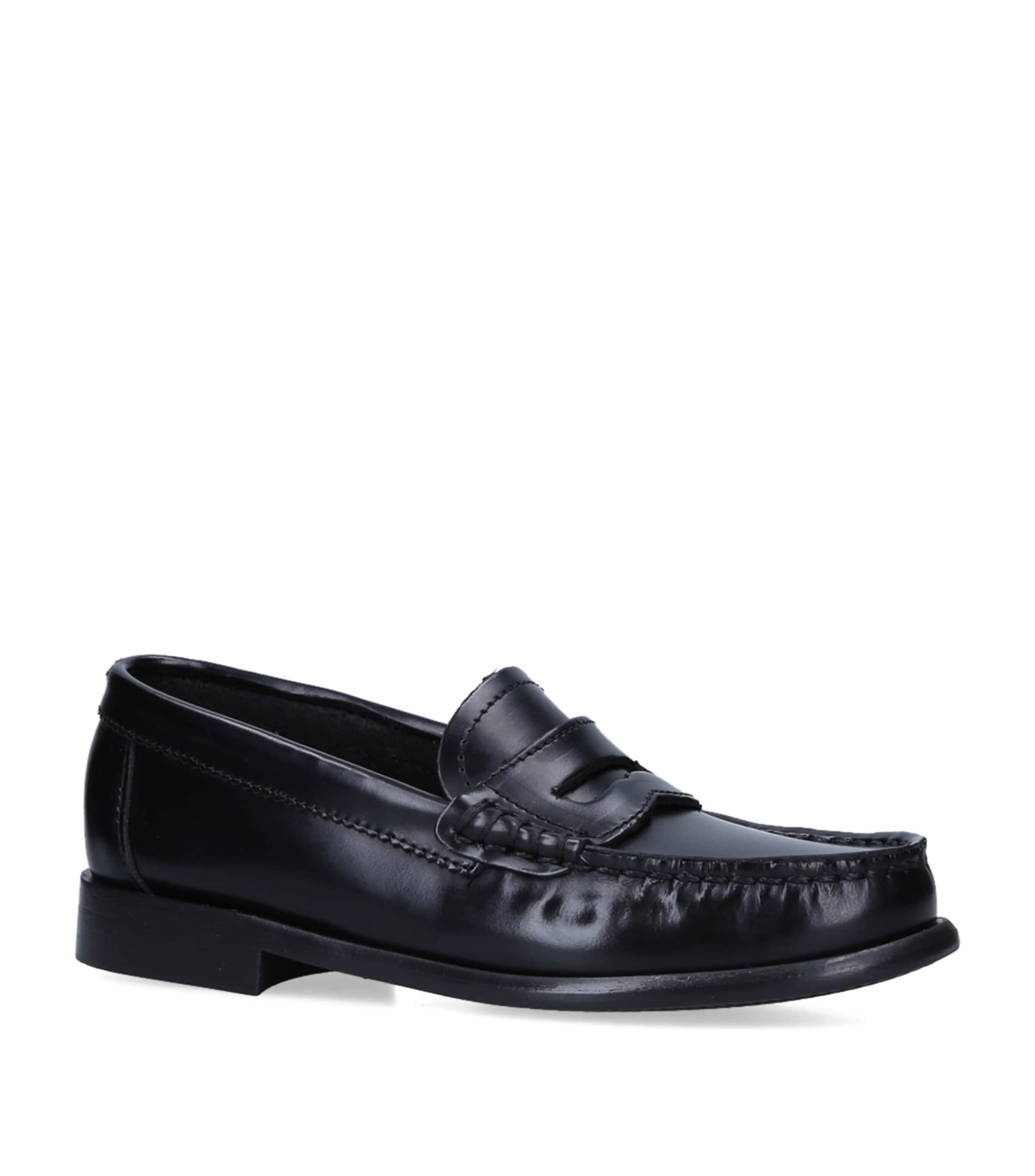 papouelli Leather London Loafers Black Image 1