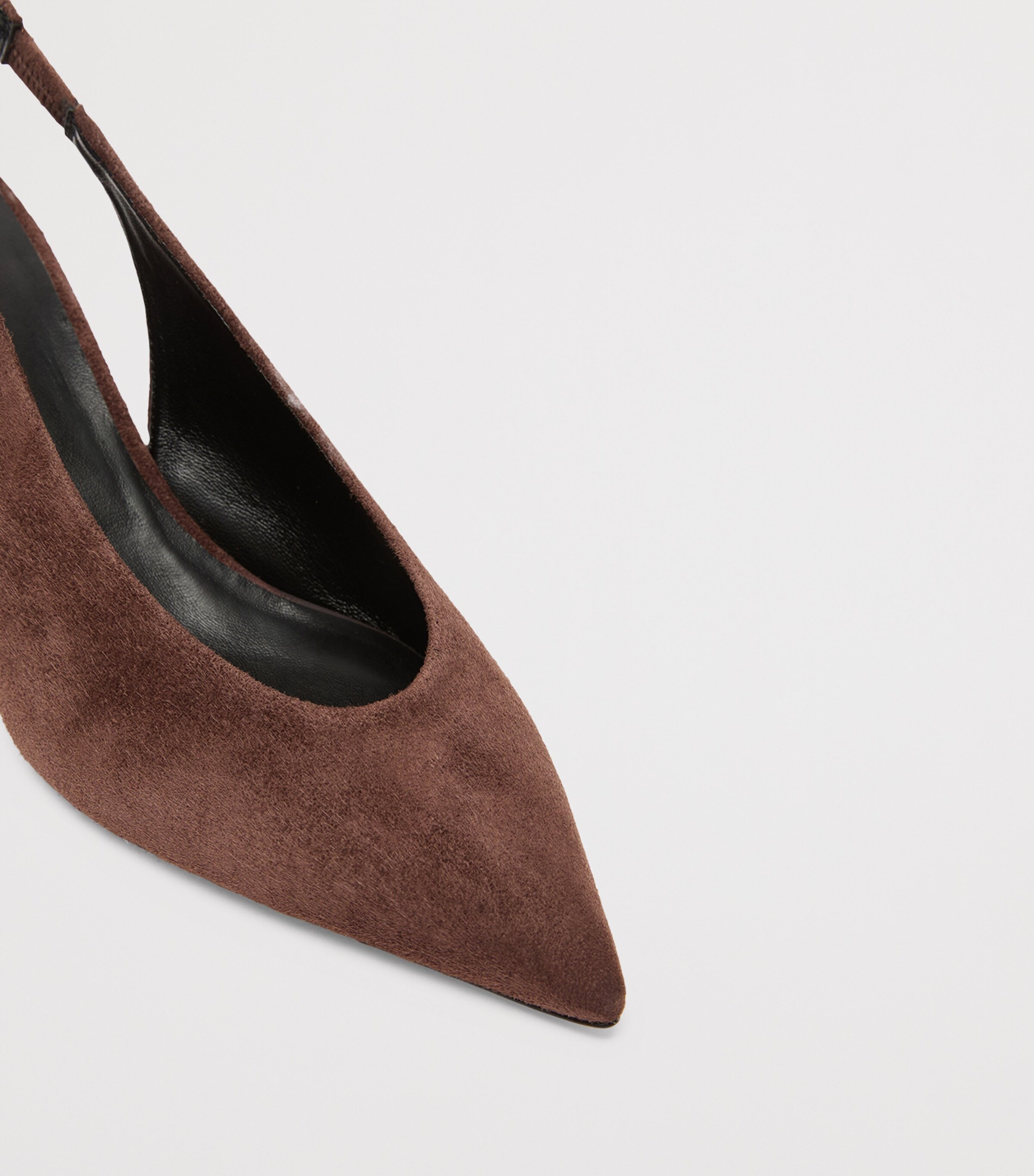 Weekend Max Mara Suede Bauble-Heel Slingback Pumps 55 Chocolate Image 5