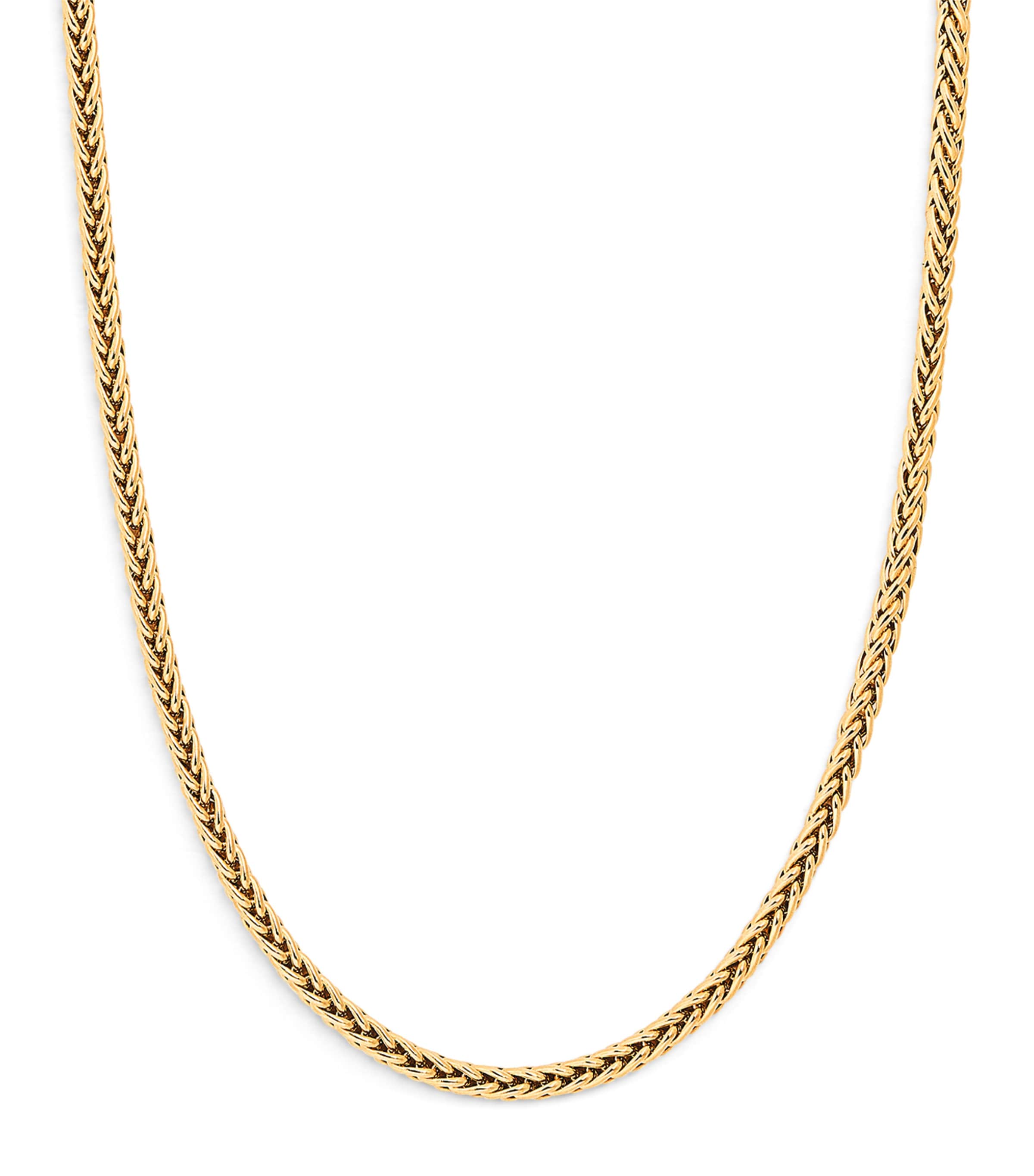Small Yellow Gold Woven Chain Necklace YELLOW GOLD Image 1
