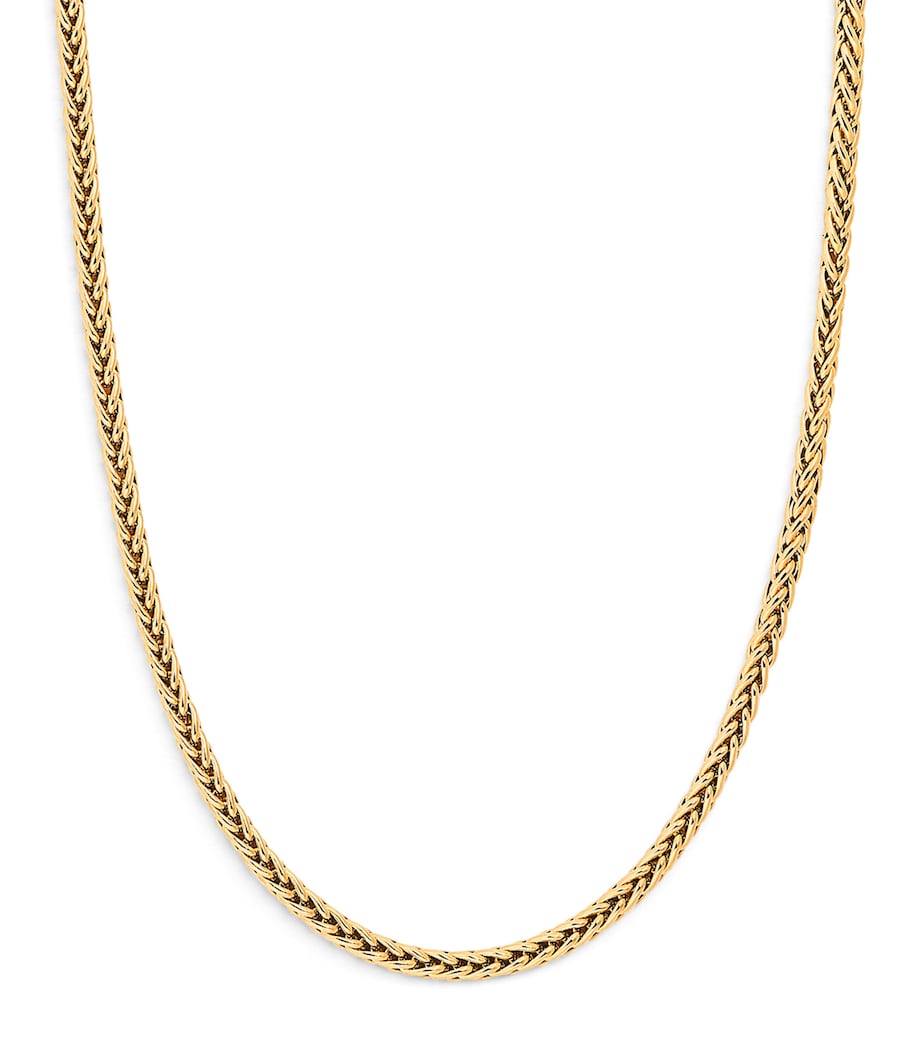 Small Yellow Gold Woven Chain Necklace YELLOW GOLD Image 1