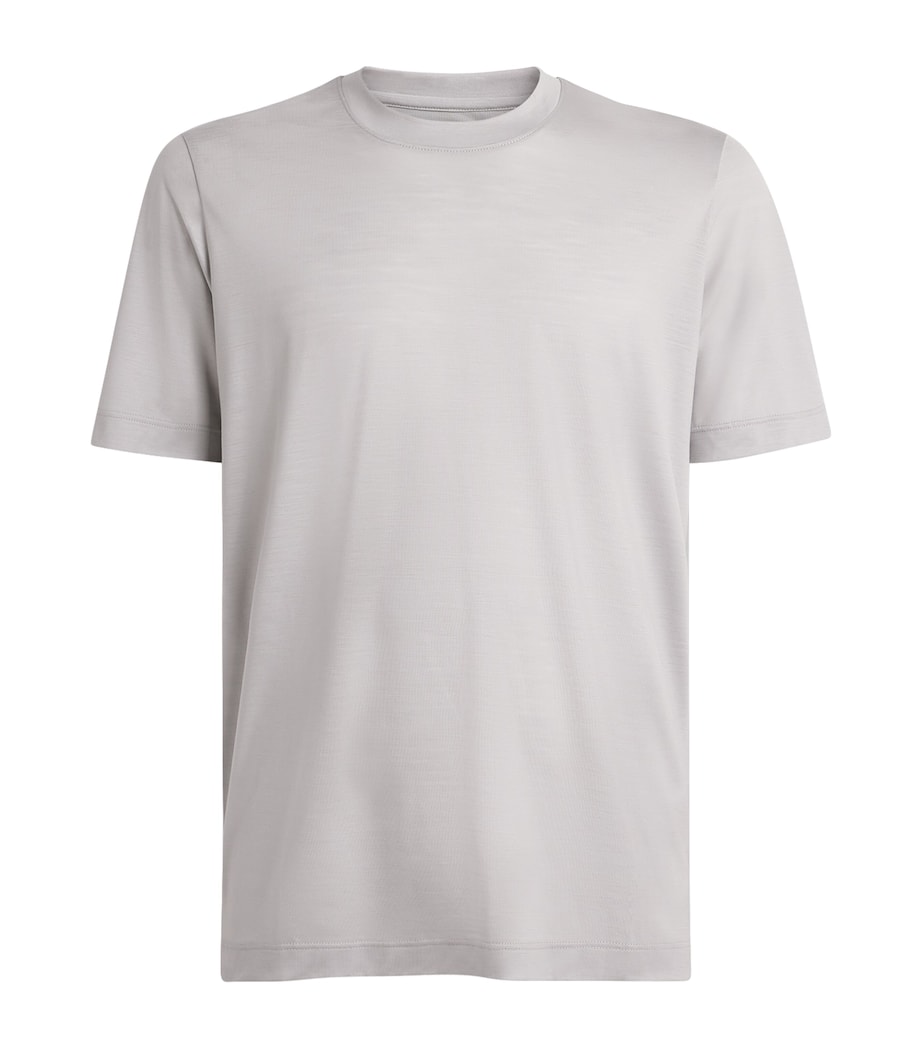 Marco Pescarolo Mens Virgin Wool T-Shirt Ice Image 1