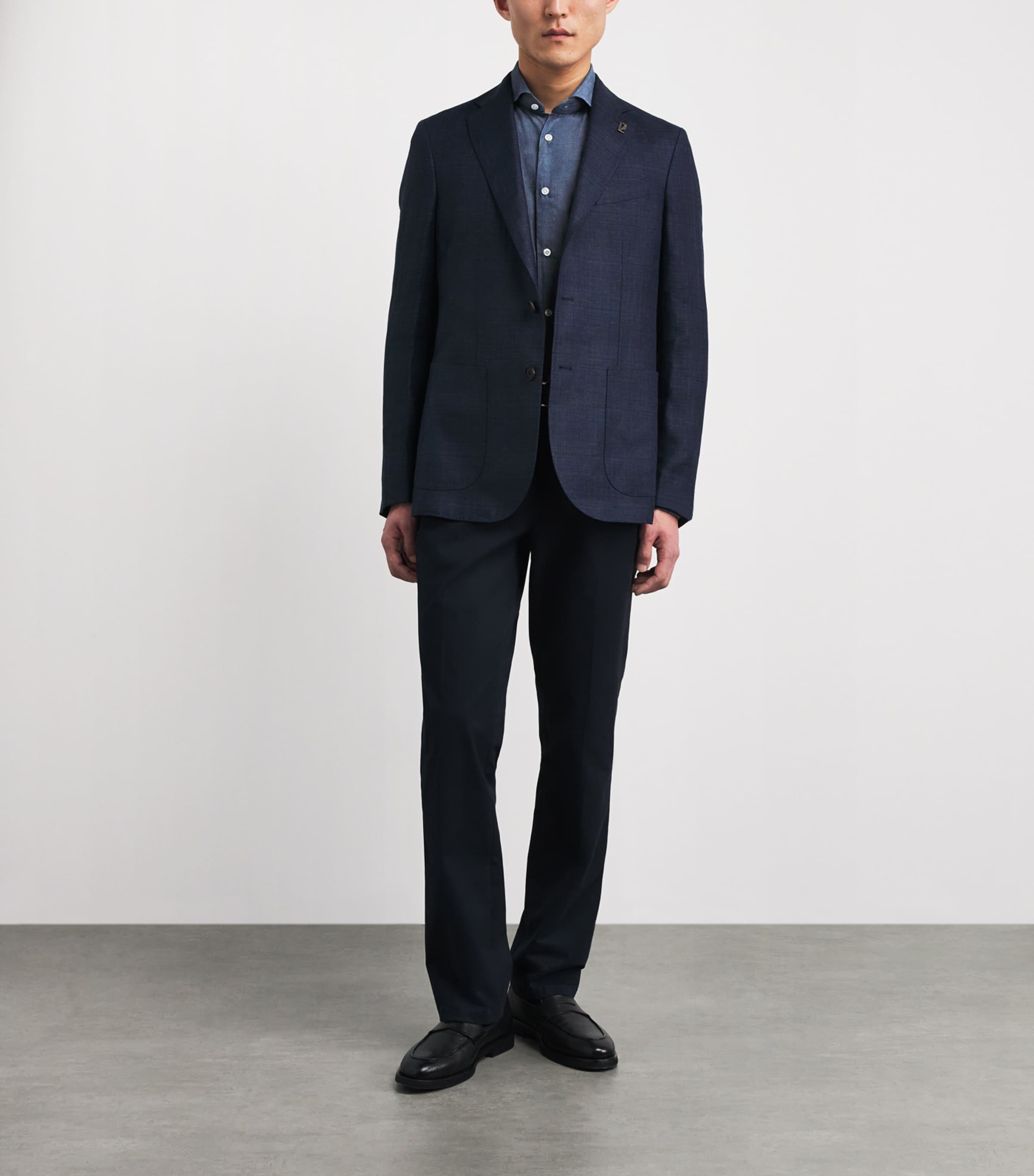 100HANDS Mens Carlo Riva Denim Shirt Denim Image 2
