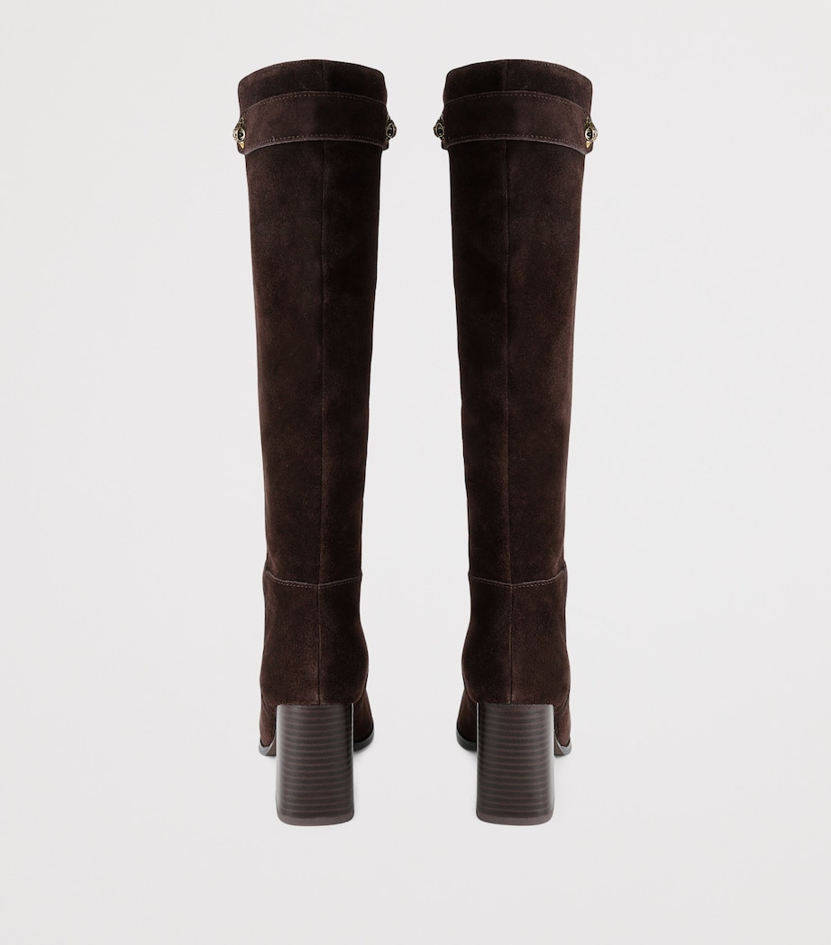 Kurt Geiger London Suede Windsor Knee-High Boots Dark Brown Image 3
