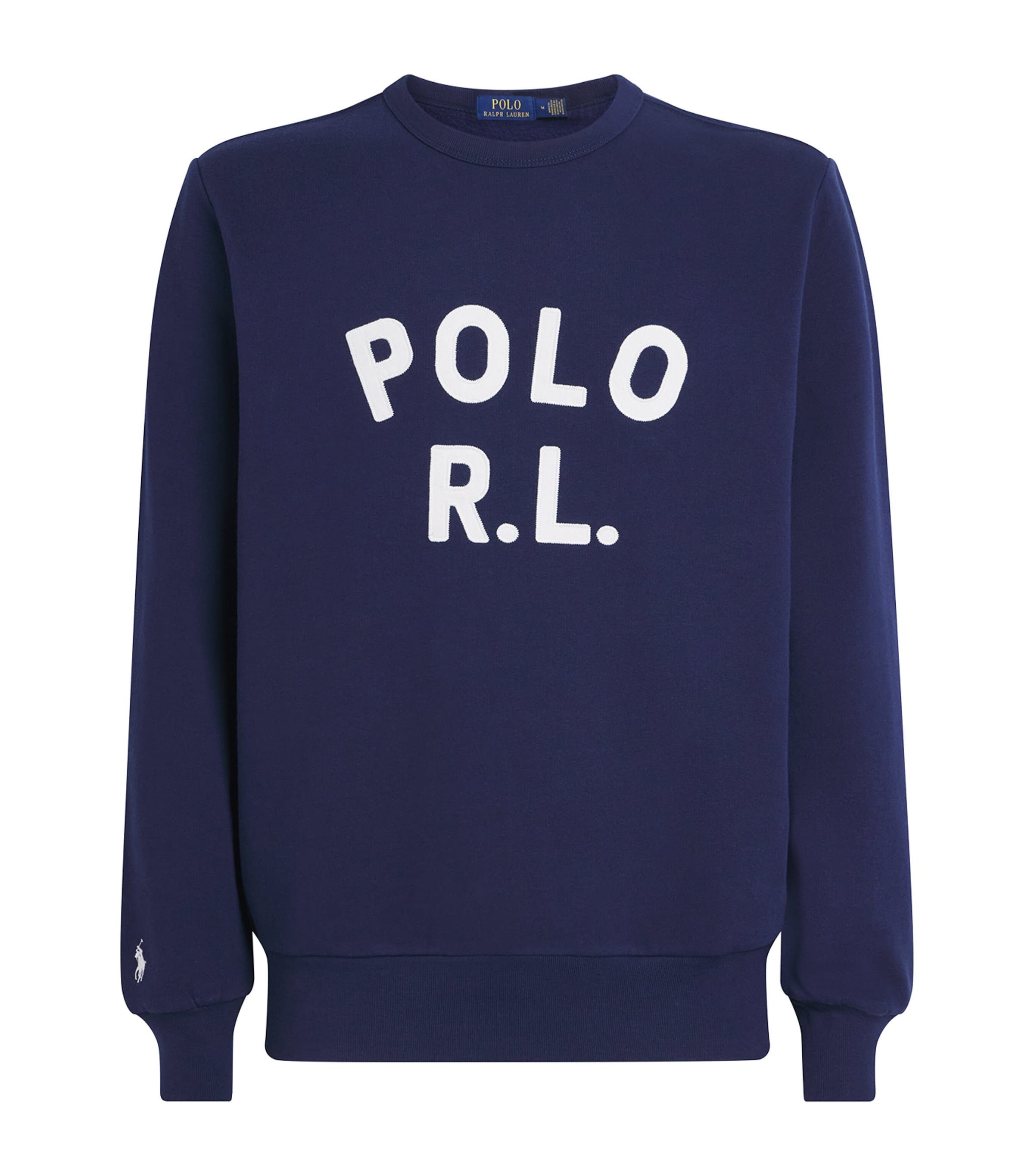 Polo Ralph Lauren Mens Cotton-Blend Logo Sweatshirt Newport Navy Image 1