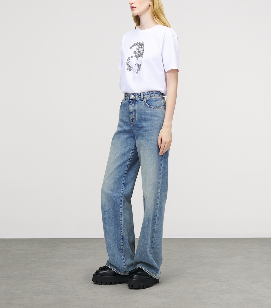 Mid-Rise Wide-Leg Jeans 4383 Image 3