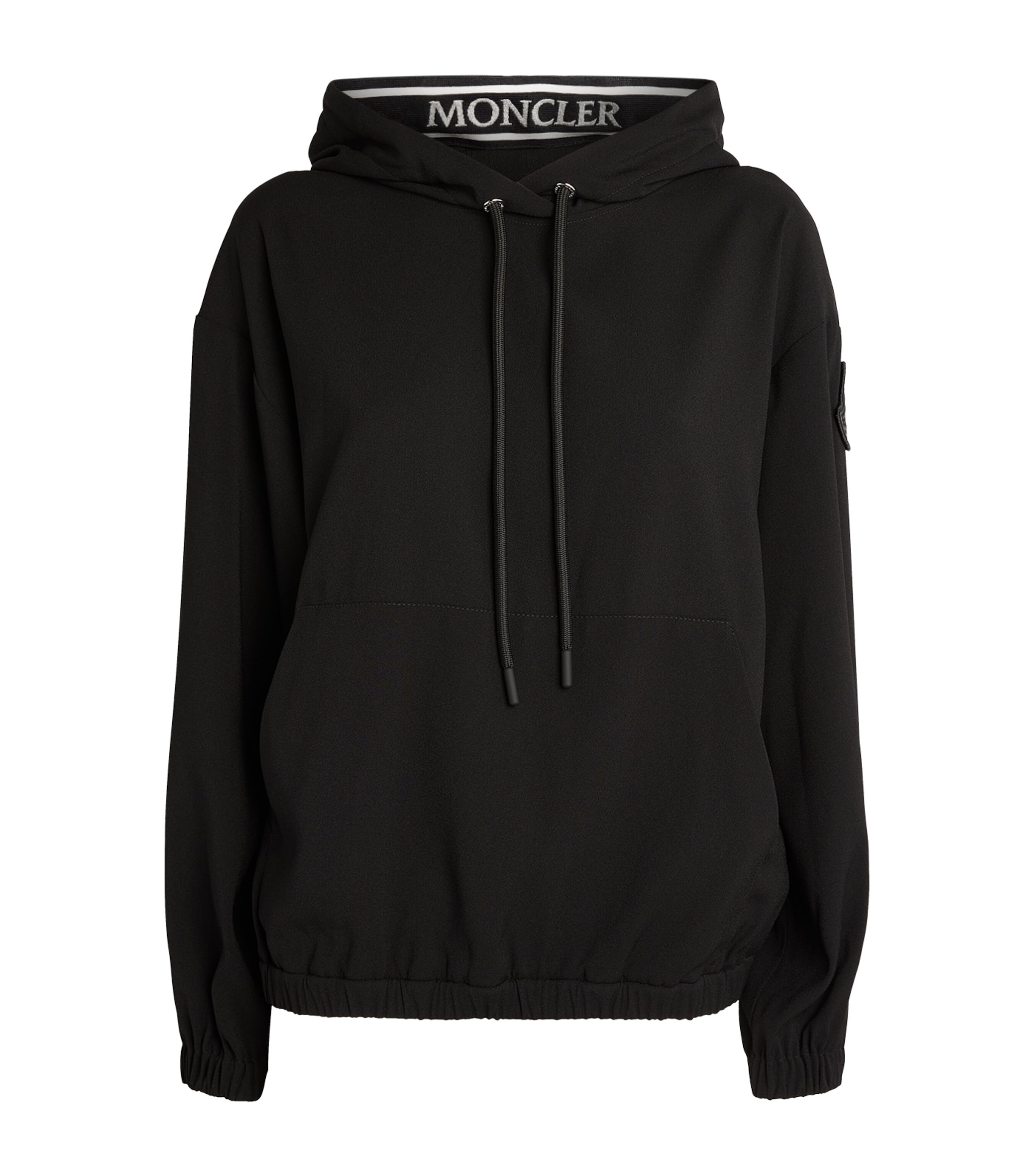 Shop Moncler Logo-patch Hoodie In Black