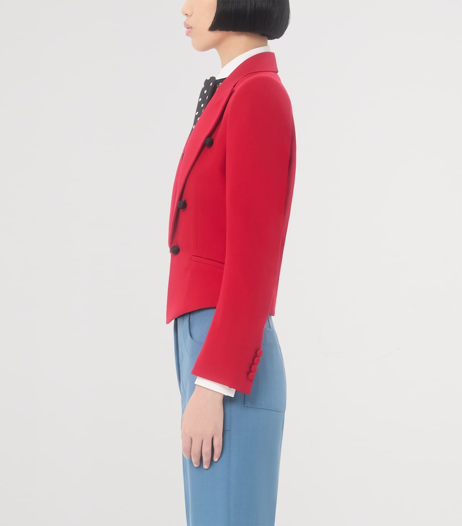 Virgin Wool Cropped Blazer R9M Image 3