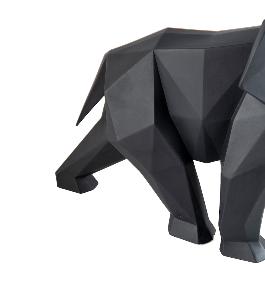 Porcelain Elephant Figure BLACK Image 8